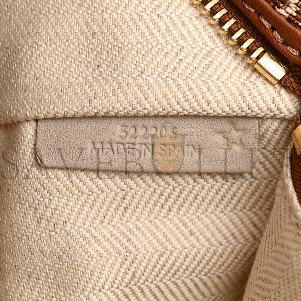 LOEWE JACQUARD ANAGRAM CALFSKIN SMALL CUBI BAG TAN PECAN (20*16*12cm) LOEWE JACQUARD ANAGRAM CALFSKIN SMALL CUBI BAG TAN PECAN (20*16*12cm)