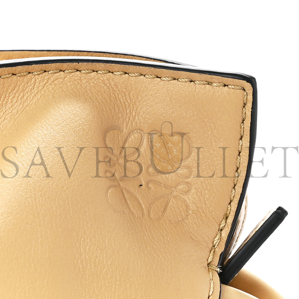 LOEWE CALFSKIN MINI FLAMENCO KNOT CLUTCH DARK BUTTER (23*18*7cm) LOEWE CALFSKIN MINI FLAMENCO KNOT CLUTCH DARK BUTTER (23*18*7cm)