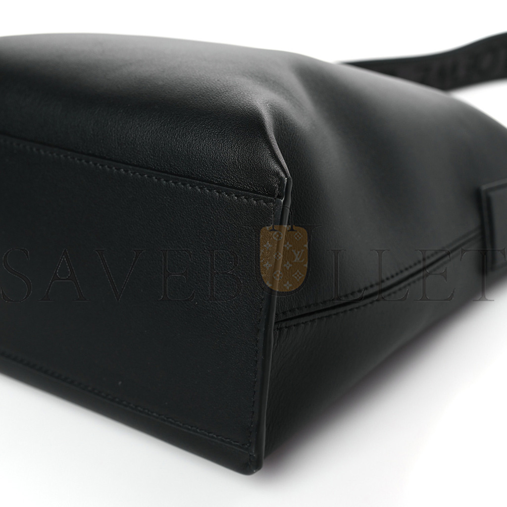 LOEWE SUPPLE SMOOTH CALFSKIN JACQUARD SMALL CUBI BAG BLACK (23*21*11cm) LOEWE SUPPLE SMOOTH CALFSKIN JACQUARD SMALL CUBI BAG BLACK (23*21*11cm)