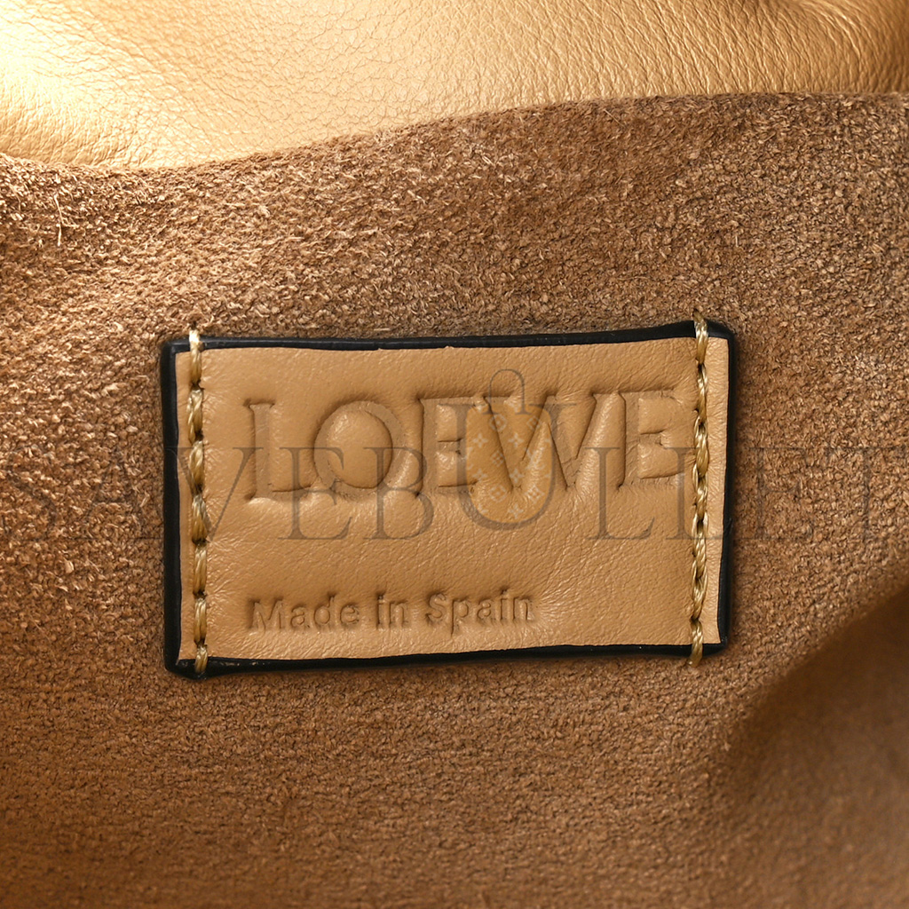 LOEWE CALFSKIN MINI FLAMENCO KNOT CLUTCH DARK BUTTER (23*18*7cm) LOEWE CALFSKIN MINI FLAMENCO KNOT CLUTCH DARK BUTTER (23*18*7cm)