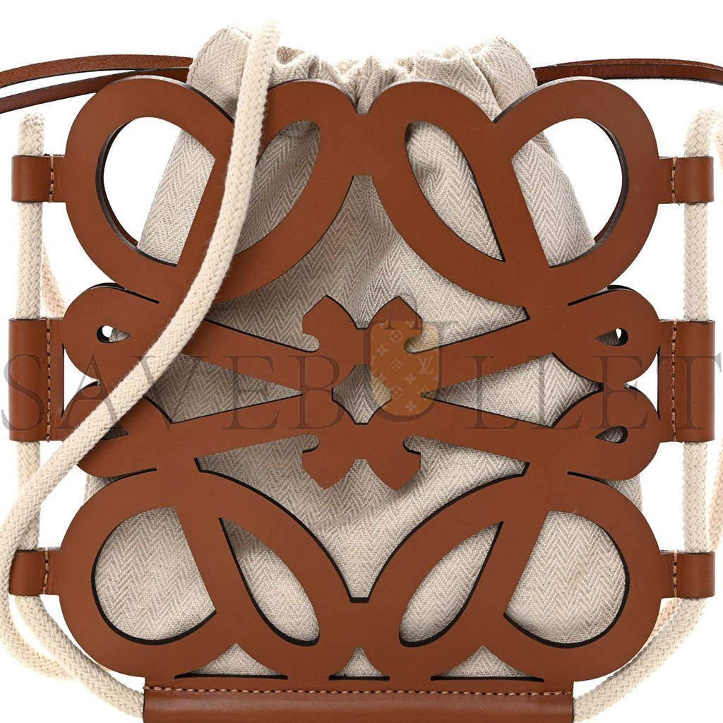LOEWE SMOOTH CALFSKIN SMALL ANAGRAM CUTOUT TOTE TAN BEIGE (25*23*1cm) LOEWE SMOOTH CALFSKIN SMALL ANAGRAM CUTOUT TOTE TAN BEIGE (25*23*1cm)
