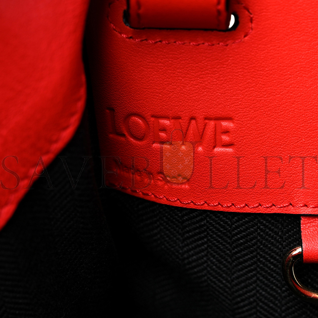 LOEWE CALFSKIN SMALL HAMMOCK SHOULDER BAG SCARLET RED (30*25*13.5cm) LOEWE CALFSKIN SMALL HAMMOCK SHOULDER BAG SCARLET RED (30*25*13.5cm)