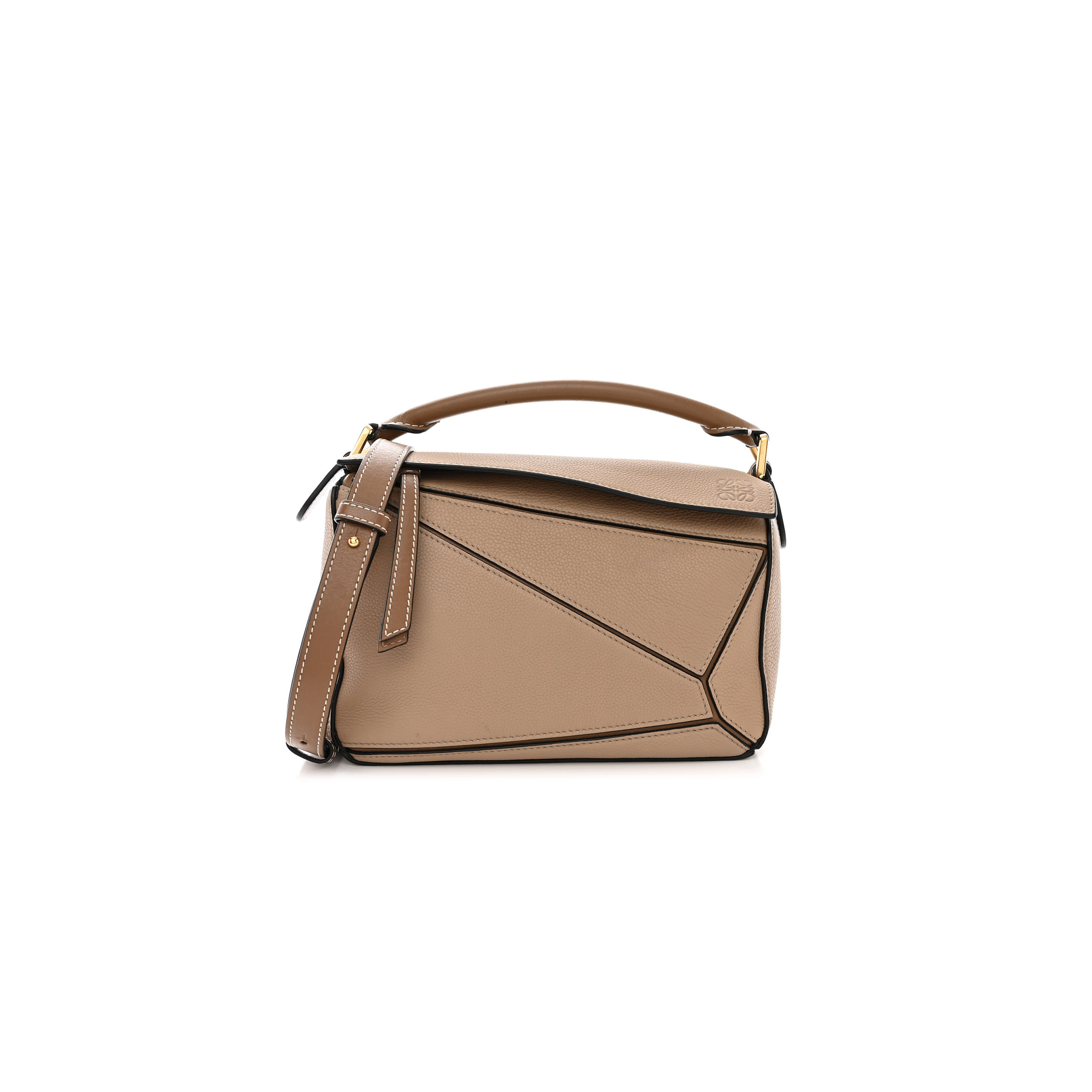 LOEWE GRAINED CALFSKIN SMALL PUZZLE BAG SAND MINK (24*16.5*10.5cm) LOEWE GRAINED CALFSKIN SMALL PUZZLE BAG SAND MINK (24*16.5*10.5cm)
