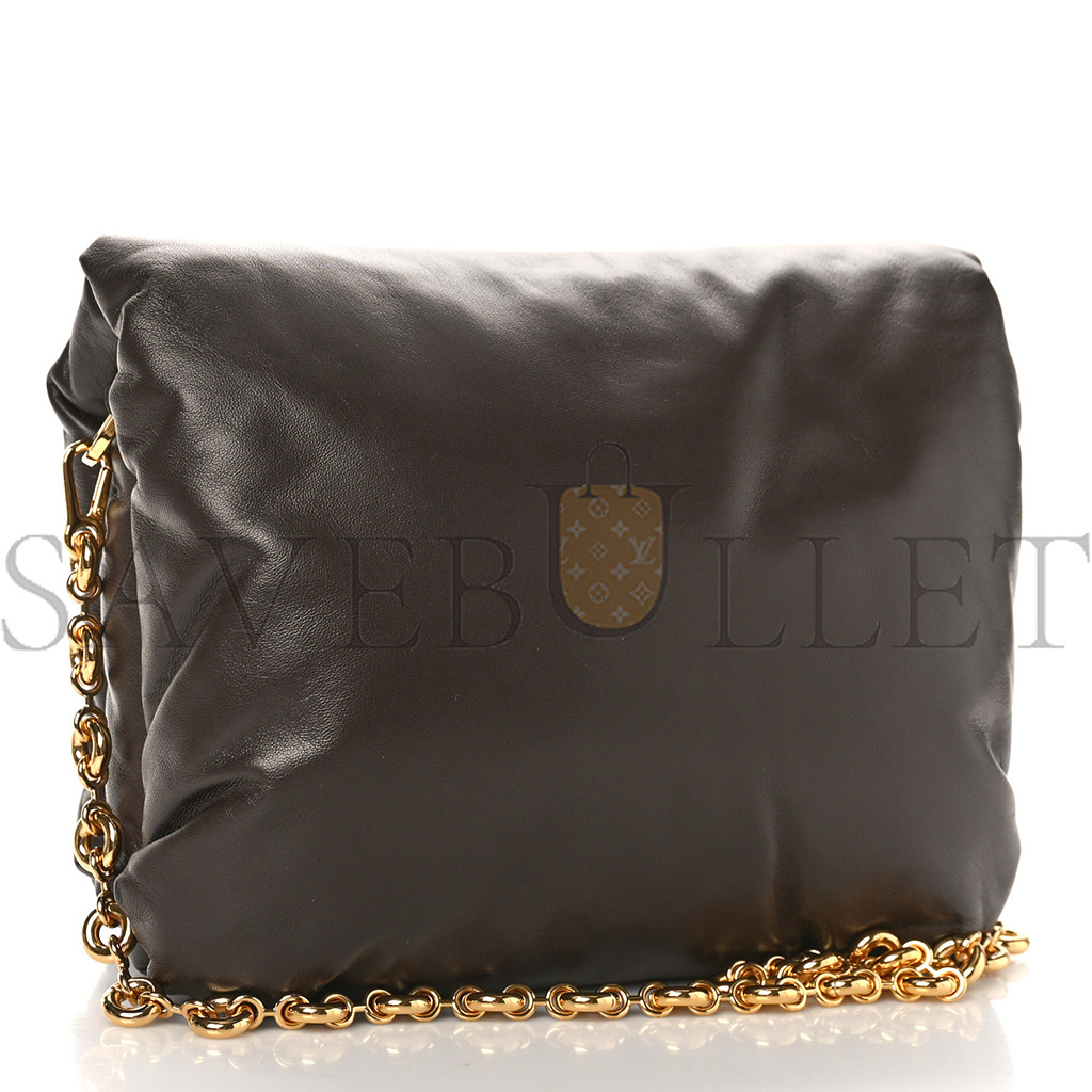 LOEWE LAMBSKIN GOYA PUFFER BAG DARK CHOCOLATE (23*17*8cm) LOEWE LAMBSKIN GOYA PUFFER BAG DARK CHOCOLATE (23*17*8cm)