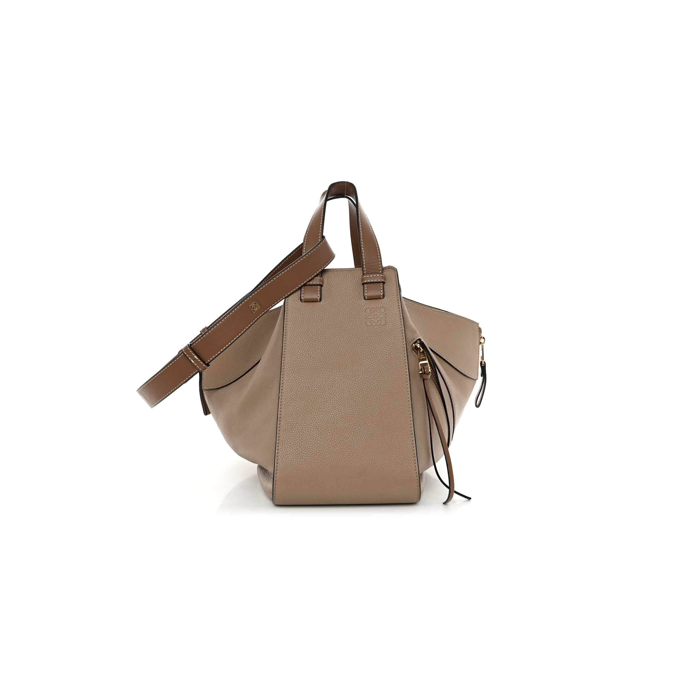 LOEWE CALFSKIN MEDIUM HAMMOCK SHOULDER BAG SAND MINK (33*30*17cm) LOEWE CALFSKIN MEDIUM HAMMOCK SHOULDER BAG SAND MINK (33*30*17cm)