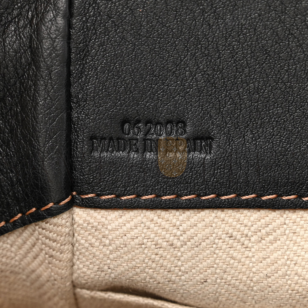 LOEWE CALFSKIN CANVAS MINI HAMMOCK SHOULDER BAG MINK BLACK (20*16*10cm) LOEWE CALFSKIN CANVAS MINI HAMMOCK SHOULDER BAG MINK BLACK (20*16*10cm)