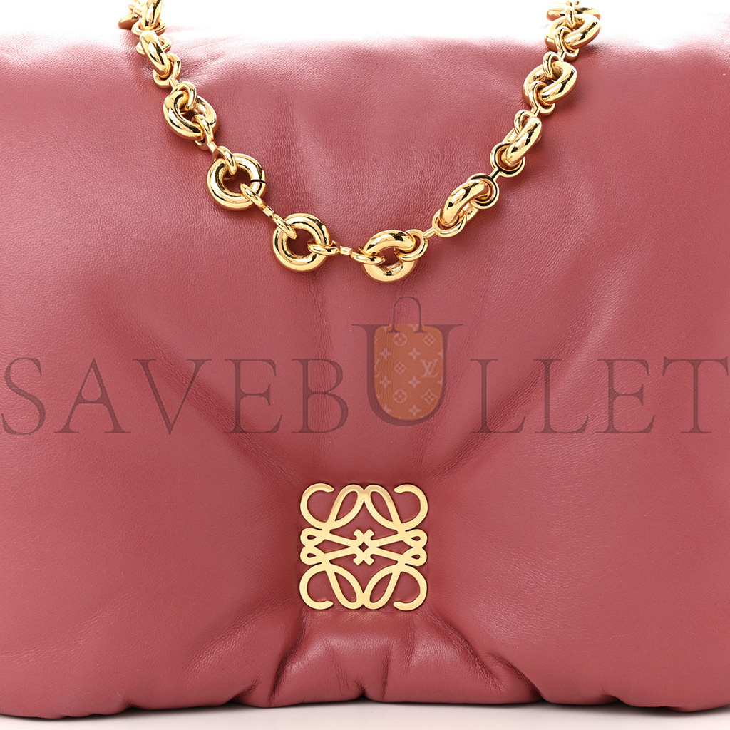 LOEWE LAMBSKIN GOYA PUFFER BAG PLUMROSE (23*18*5cm) LOEWE LAMBSKIN GOYA PUFFER BAG PLUMROSE (23*18*5cm)