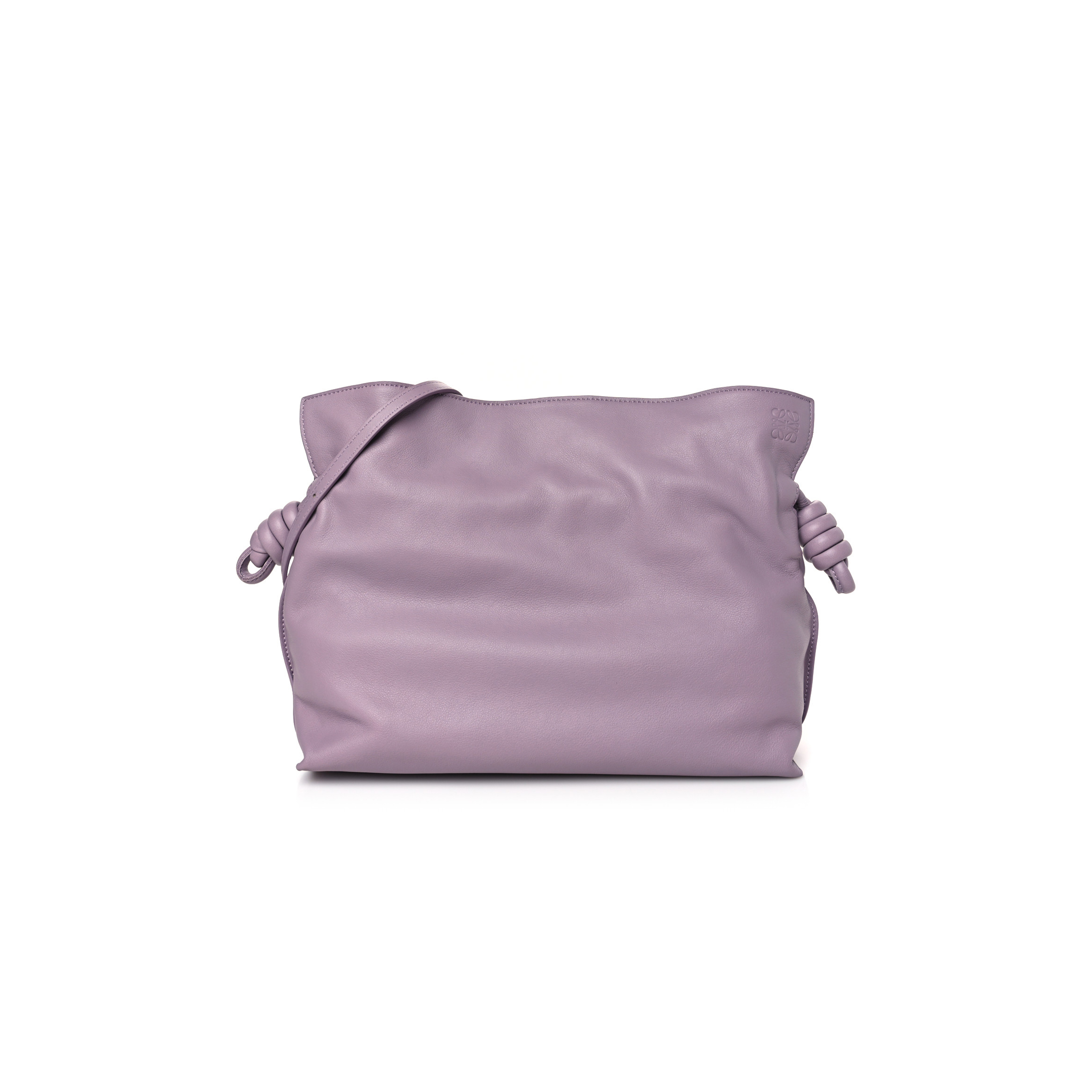 LOEWE NAPPA FLAMENCO KNOT CLUTCH PALE AUBERGINE GLAZE (22*18*7cm) LOEWE NAPPA FLAMENCO KNOT CLUTCH PALE AUBERGINE GLAZE (22*18*7cm)