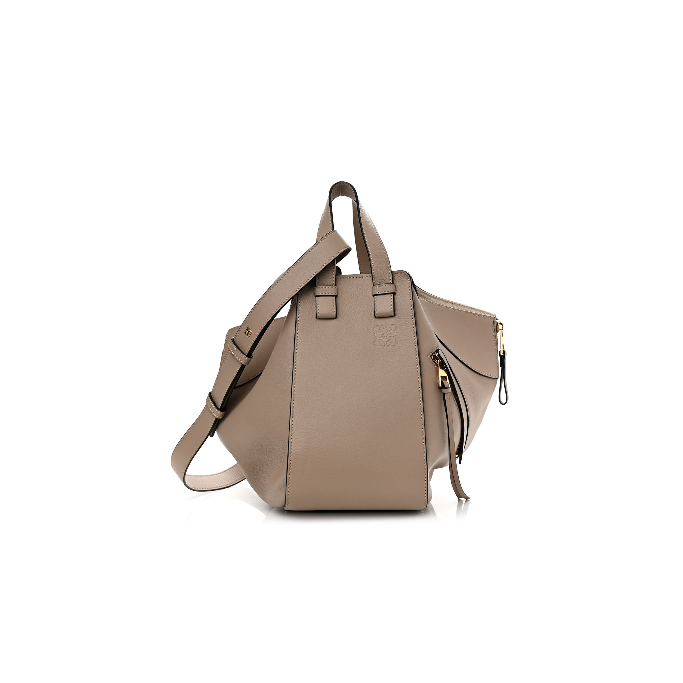 LOEWE CALFSKIN SMALL HAMMOCK SHOULDER BAG SAND (30*25*13.5cm) LOEWE CALFSKIN SMALL HAMMOCK SHOULDER BAG SAND (30*25*13.5cm)