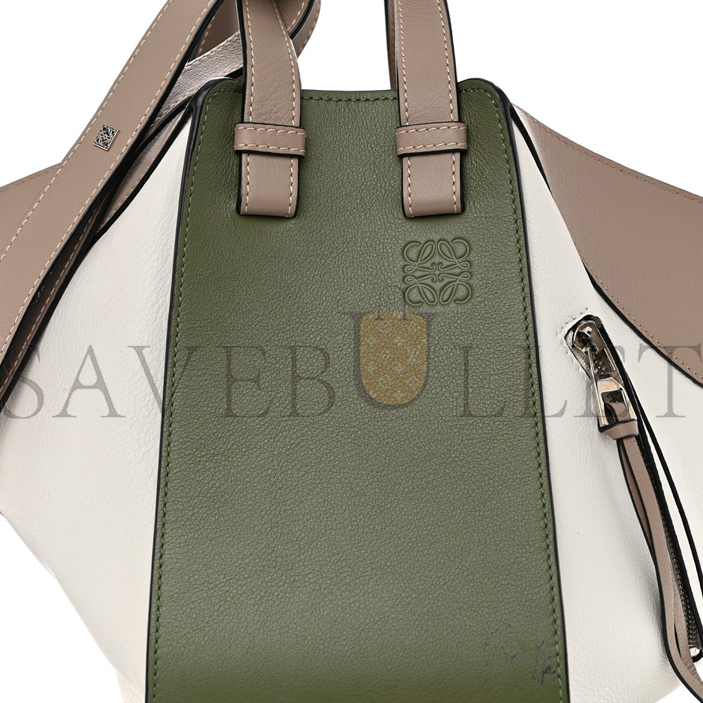 LOEWE CALFSKIN SMALL HAMMOCK SHOULDER BAG AVOCADO GREEN SAND (30*25*13.5cm) LOEWE CALFSKIN SMALL HAMMOCK SHOULDER BAG AVOCADO GREEN SAND (30*25*13.5cm)