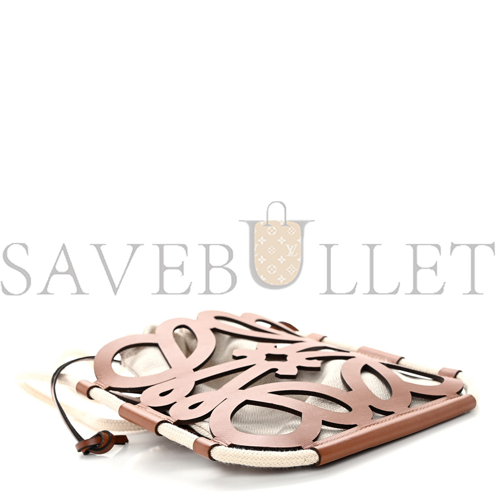 LOEWE SMOOTH CALFSKIN SMALL ANAGRAM CUTOUT TOTE TAN BEIGE (25*23*1cm) LOEWE SMOOTH CALFSKIN SMALL ANAGRAM CUTOUT TOTE TAN BEIGE (25*23*1cm)