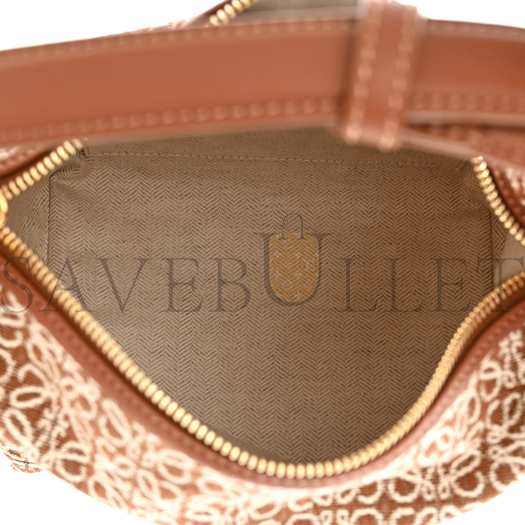 LOEWE JACQUARD ANAGRAM CALFSKIN SMALL CUBI BAG TAN PECAN (20*16*12cm) LOEWE JACQUARD ANAGRAM CALFSKIN SMALL CUBI BAG TAN PECAN (20*16*12cm)