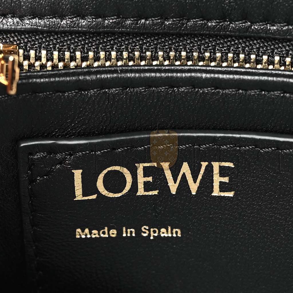 LOEWE LAMBSKIN SMALL GOYA PUFFER BAG BLACK (23*17*10cm) LOEWE LAMBSKIN SMALL GOYA PUFFER BAG BLACK (23*17*10cm)
