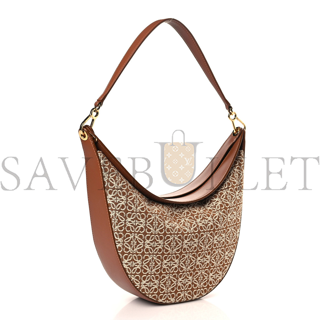 LOEWE JACQUARD ANAGRAM CLALFSKIN LUNA BAG TAN (26*17*8cm) LOEWE JACQUARD ANAGRAM CLALFSKIN LUNA BAG TAN (26*17*8cm)