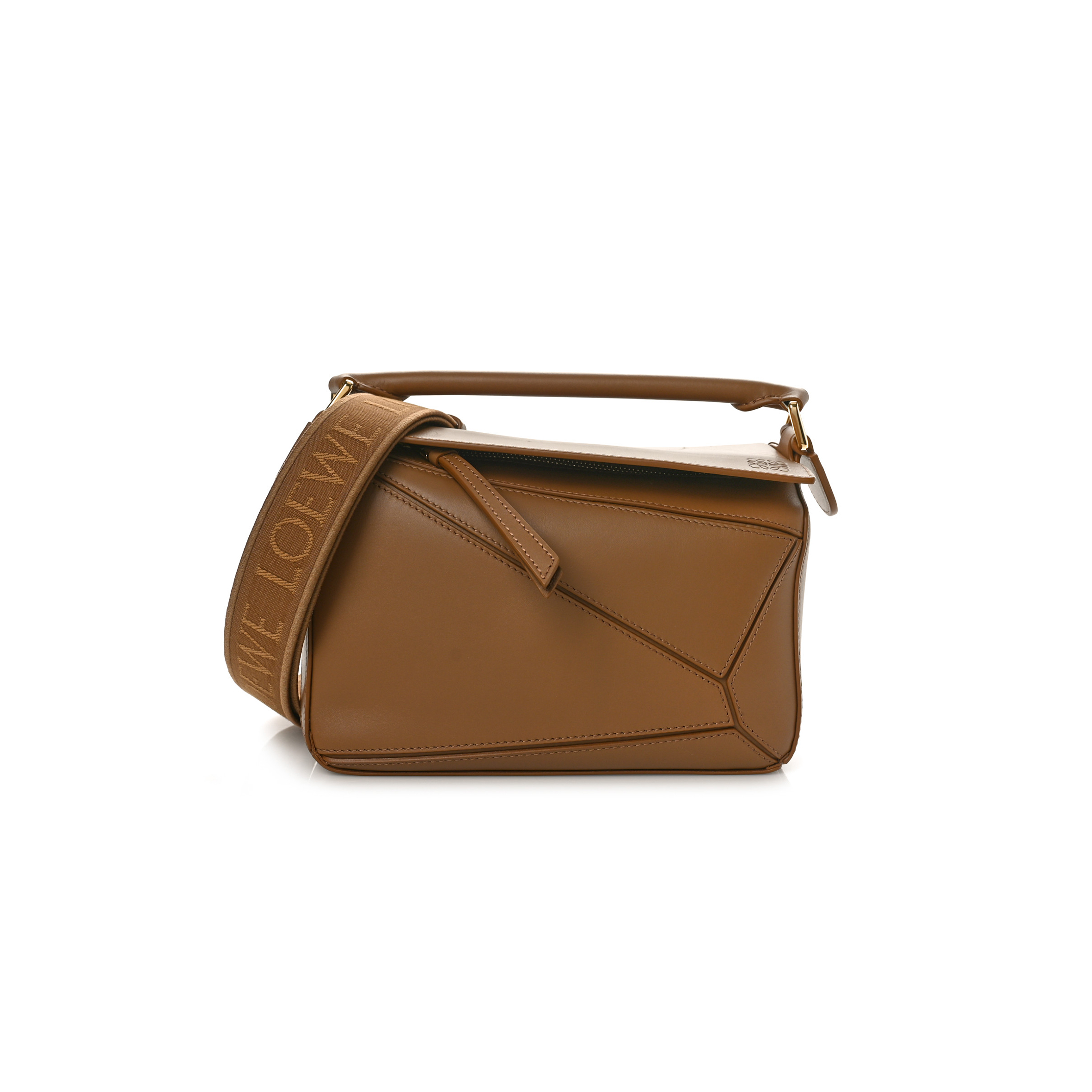 LOEWE SATIN CALFSKIN MONOCHROME SMALL PUZZLE EDGE BAG PALE OAK (24*16.5*10.5cm) LOEWE SATIN CALFSKIN MONOCHROME SMALL PUZZLE EDGE BAG PALE OAK (24*16.5*10.5cm)