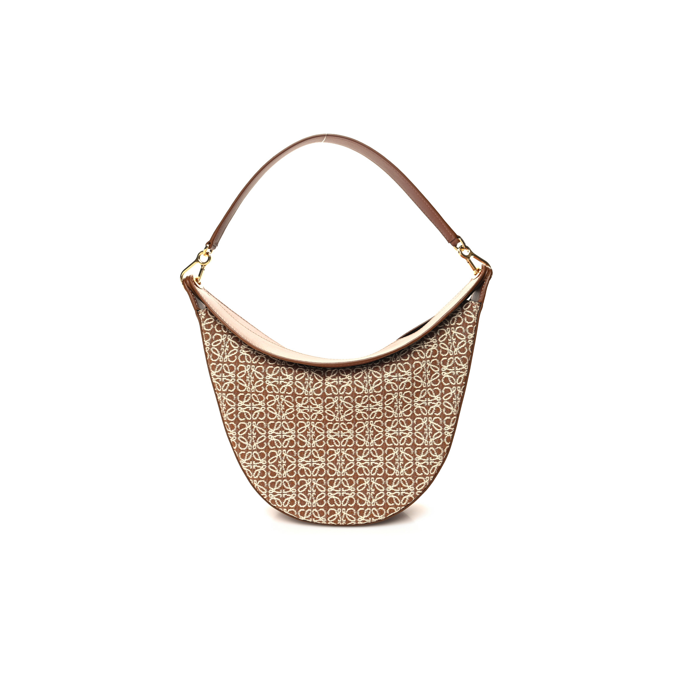 LOEWE JACQUARD ANAGRAM CALFSKIN LUNA BAG TAN PECAN (26*17*8cm) LOEWE JACQUARD ANAGRAM CALFSKIN LUNA BAG TAN PECAN (26*17*8cm)