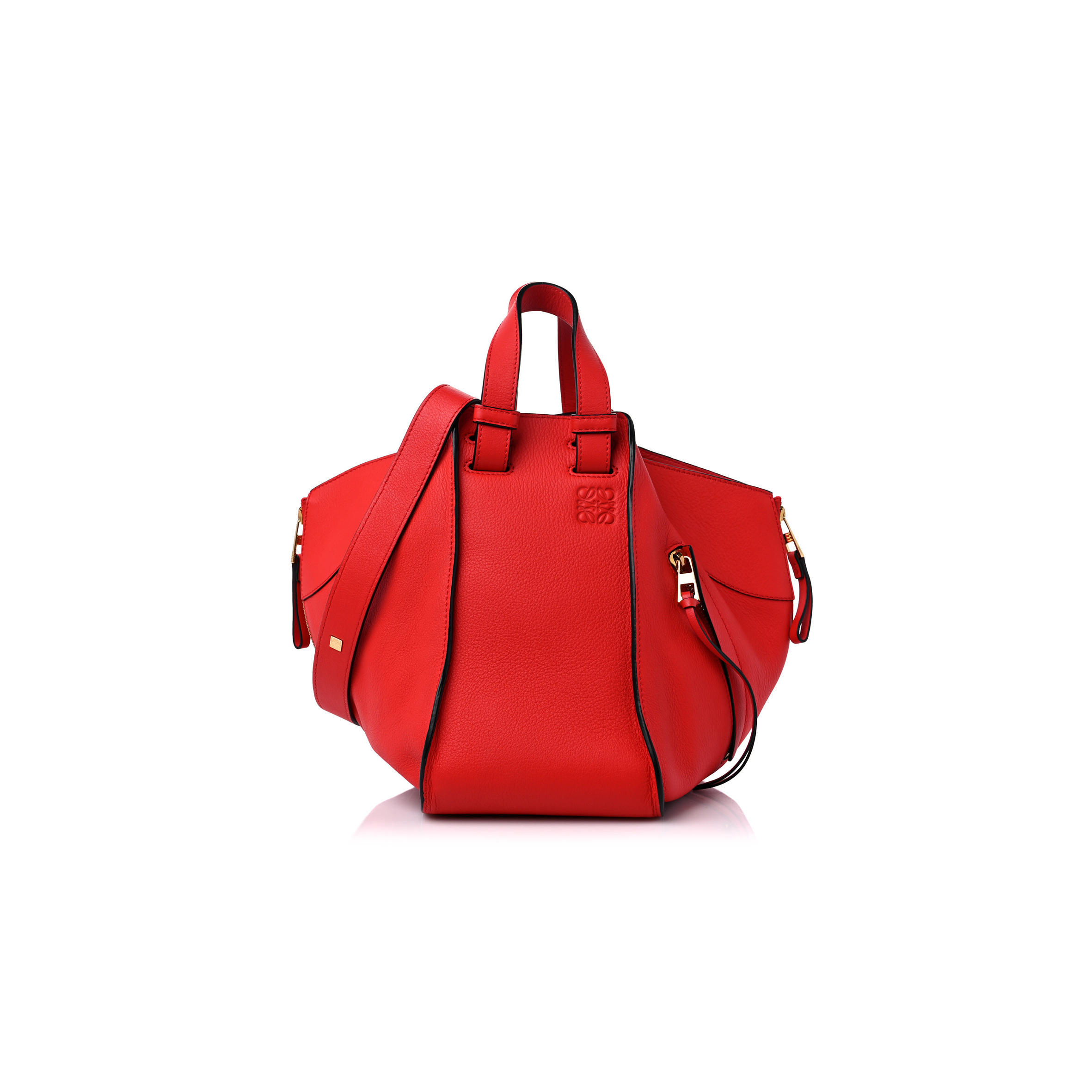 LOEWE CALFSKIN SMALL HAMMOCK SHOULDER BAG SCARLET RED (30*25*13.5cm) LOEWE CALFSKIN SMALL HAMMOCK SHOULDER BAG SCARLET RED (30*25*13.5cm)