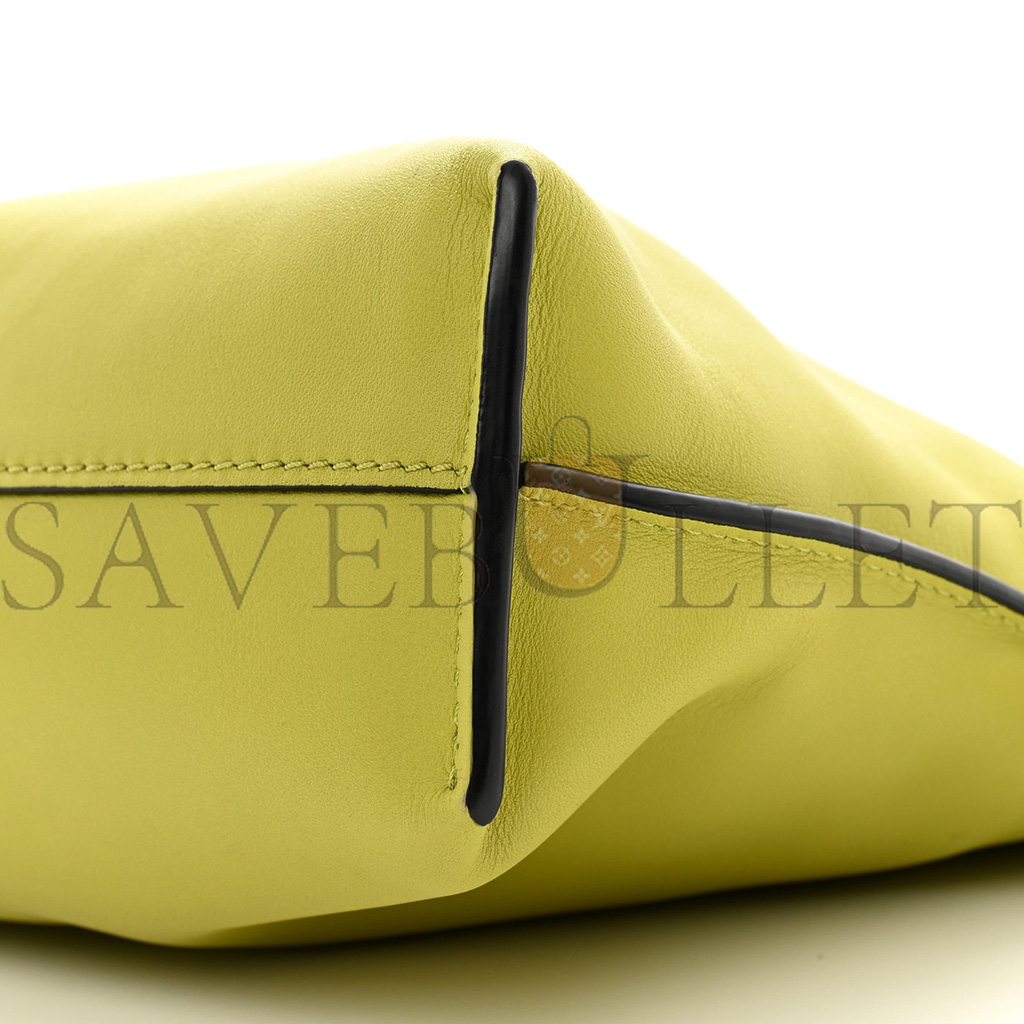 LOEWE CALFSKIN MINI FLAMENCO KNOT CLUTCH LIME YELLOW (23*18*7cm) LOEWE CALFSKIN MINI FLAMENCO KNOT CLUTCH LIME YELLOW (23*18*7cm)