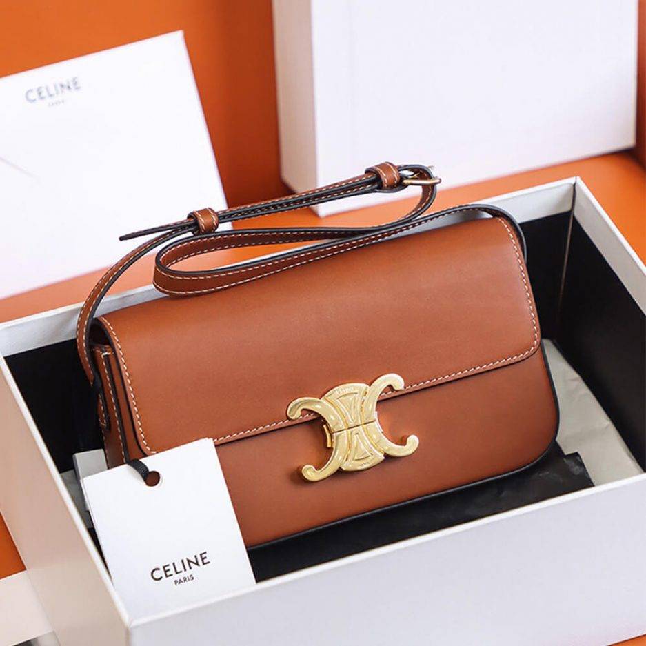 CELINE TRIOMPHE SHOULDER BAG 194143BFN.04LU (20*10*4cm) CELINE TRIOMPHE SHOULDER BAG 194143BFN.04LU (20*10*4cm)