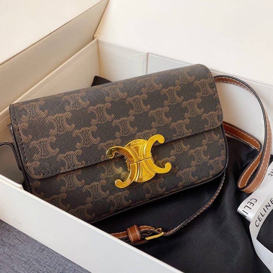 CELINE TRIOMPHE SHOULDER BAG 194142CUZ.04LU (20*10*4cm) CELINE TRIOMPHE SHOULDER BAG 194142CUZ.04LU (20*10*4cm)
