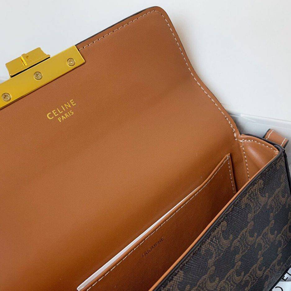 CELINE TRIOMPHE SHOULDER BAG 194142CUZ.04LU (20*10*4cm) CELINE TRIOMPHE SHOULDER BAG 194142CUZ.04LU (20*10*4cm)