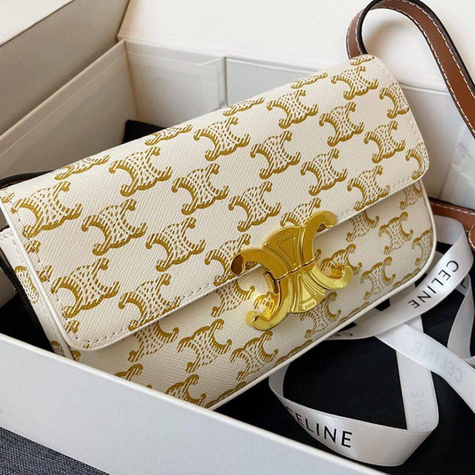 CELINE TRIOMPHE SHOULDER BAG 194142CUZ.01BC (20cm*10cm*4cm) CELINE TRIOMPHE SHOULDER BAG 194142CUZ.01BC (20cm*10cm*4cm)