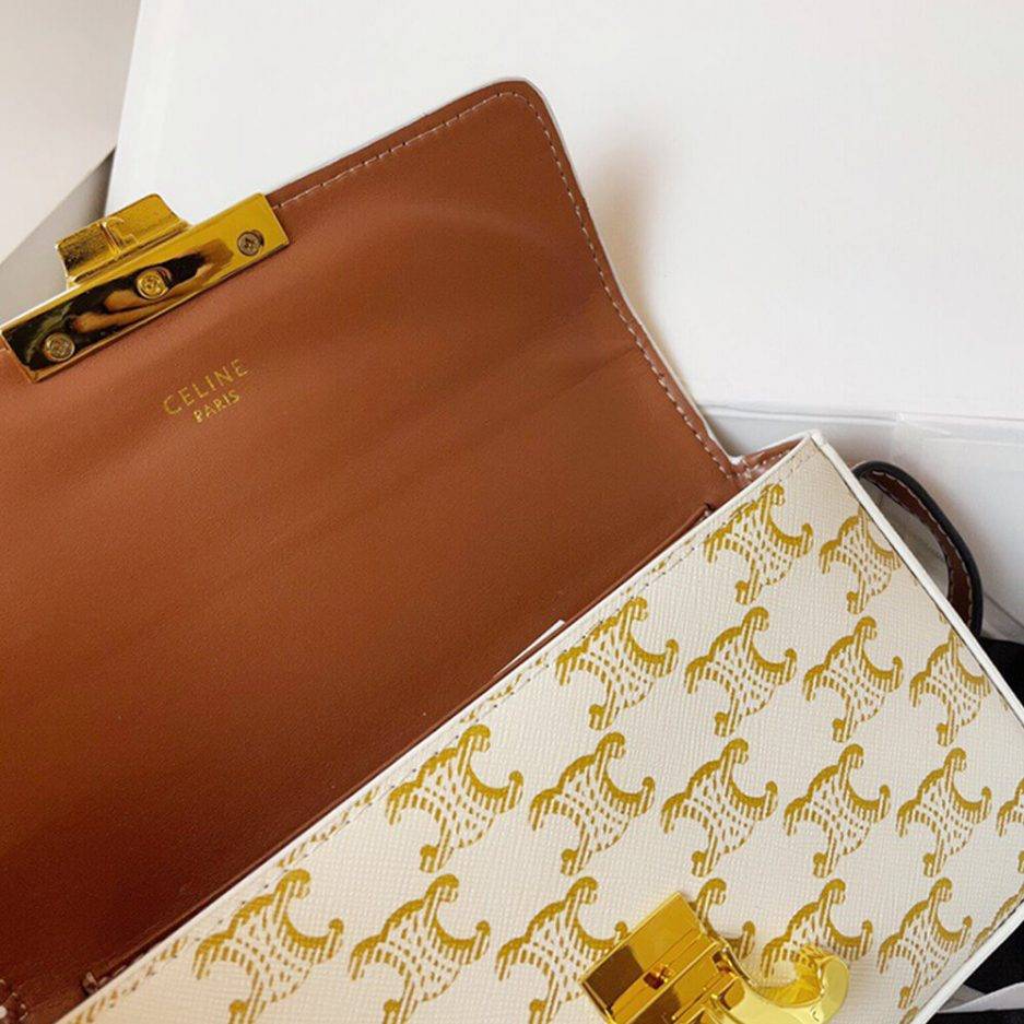 CELINE TRIOMPHE SHOULDER BAG 194142CUZ.01BC (20cm*10cm*4cm) CELINE TRIOMPHE SHOULDER BAG 194142CUZ.01BC (20cm*10cm*4cm)