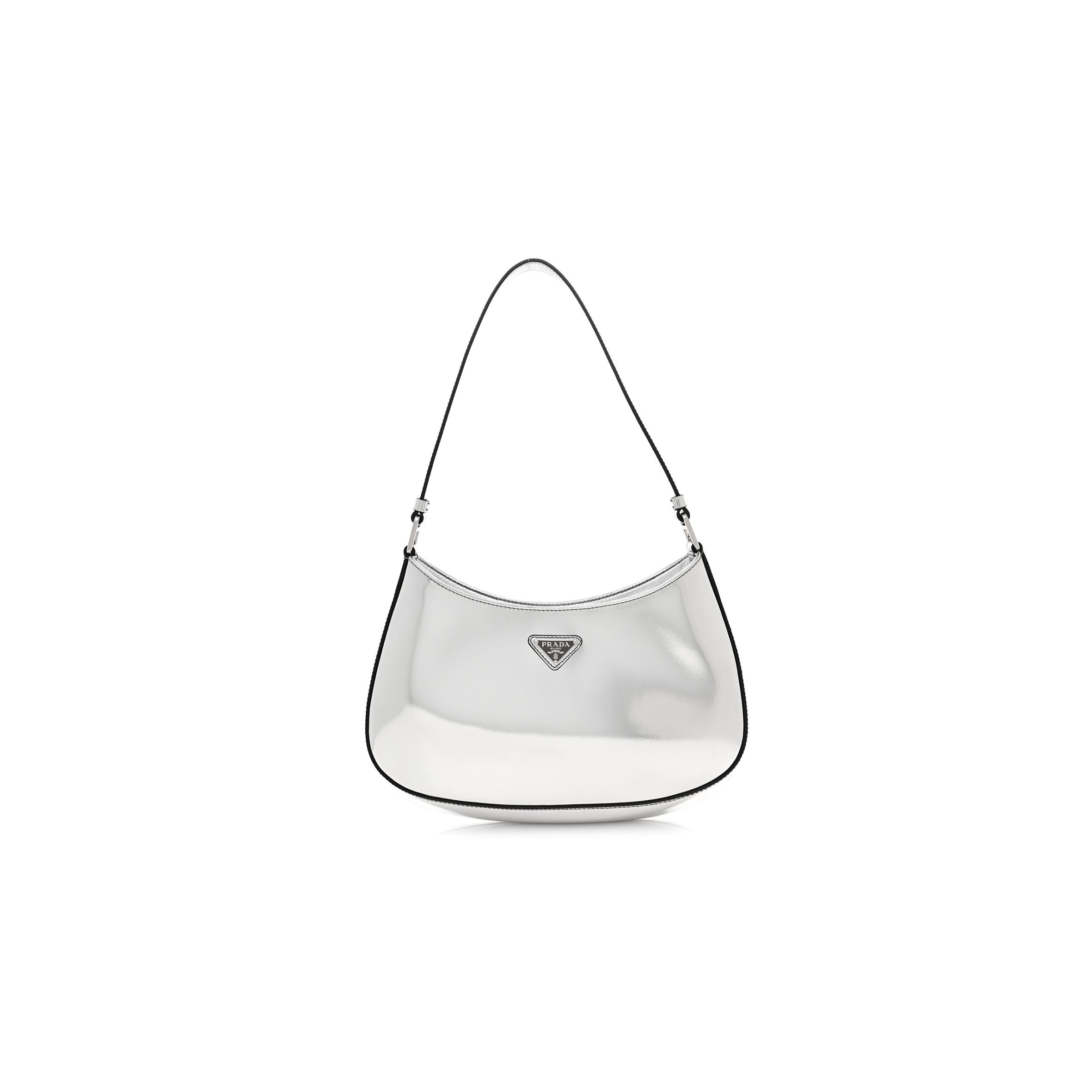 PRADA METALLIC SPAZZOLATO CLEO SHOULDER BAG ARGENTO (28*18*5cm) PRADA METALLIC SPAZZOLATO CLEO SHOULDER BAG ARGENTO (28*18*5cm)