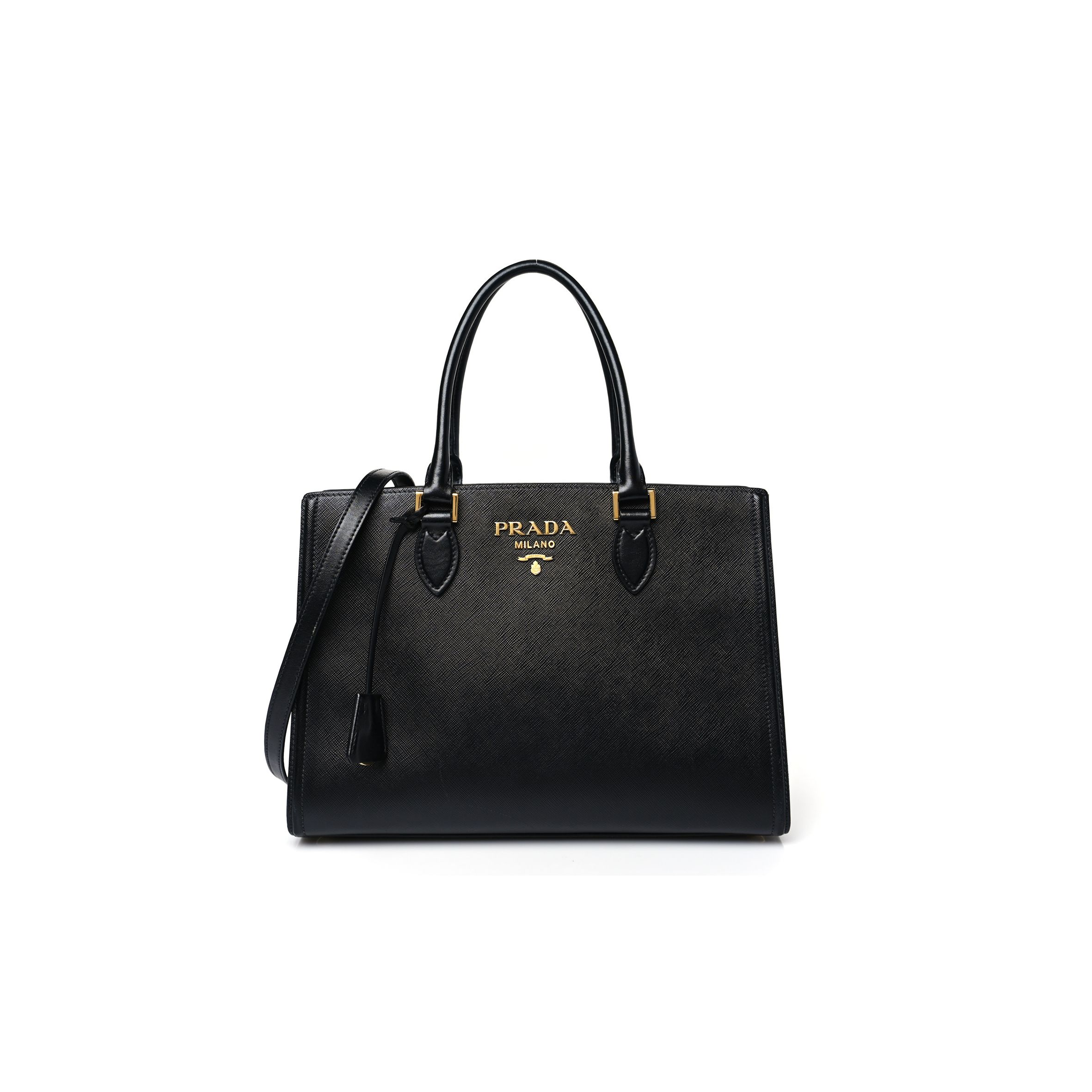 PRADA SAFFIANO SOFT CALFSKIN TOTE BLACK (26*22*10cm) PRADA SAFFIANO SOFT CALFSKIN TOTE BLACK (26*22*10cm)