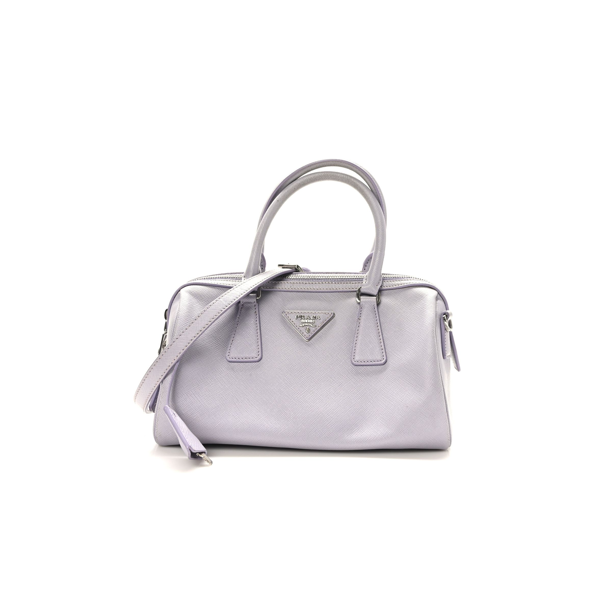 PRADA SAFFIANO LUX CONVERTIBLE BOWLER GLICINE (24*15*14cm) PRADA SAFFIANO LUX CONVERTIBLE BOWLER GLICINE (24*15*14cm)