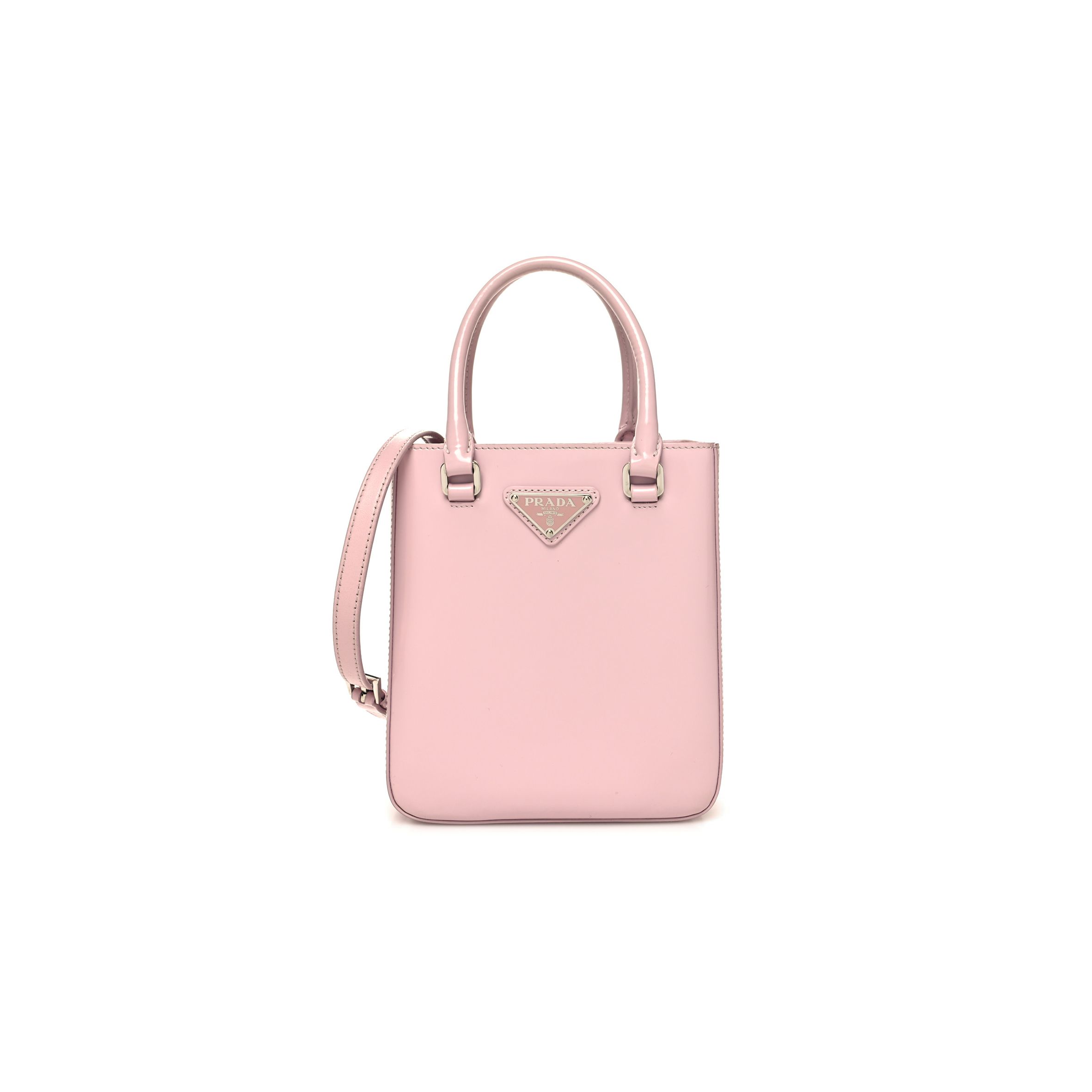 PRADA BRUSHED CALFSKIN SMALL TOTE ALABASTRO (18*16*5cm) PRADA BRUSHED CALFSKIN SMALL TOTE ALABASTRO (18*16*5cm)