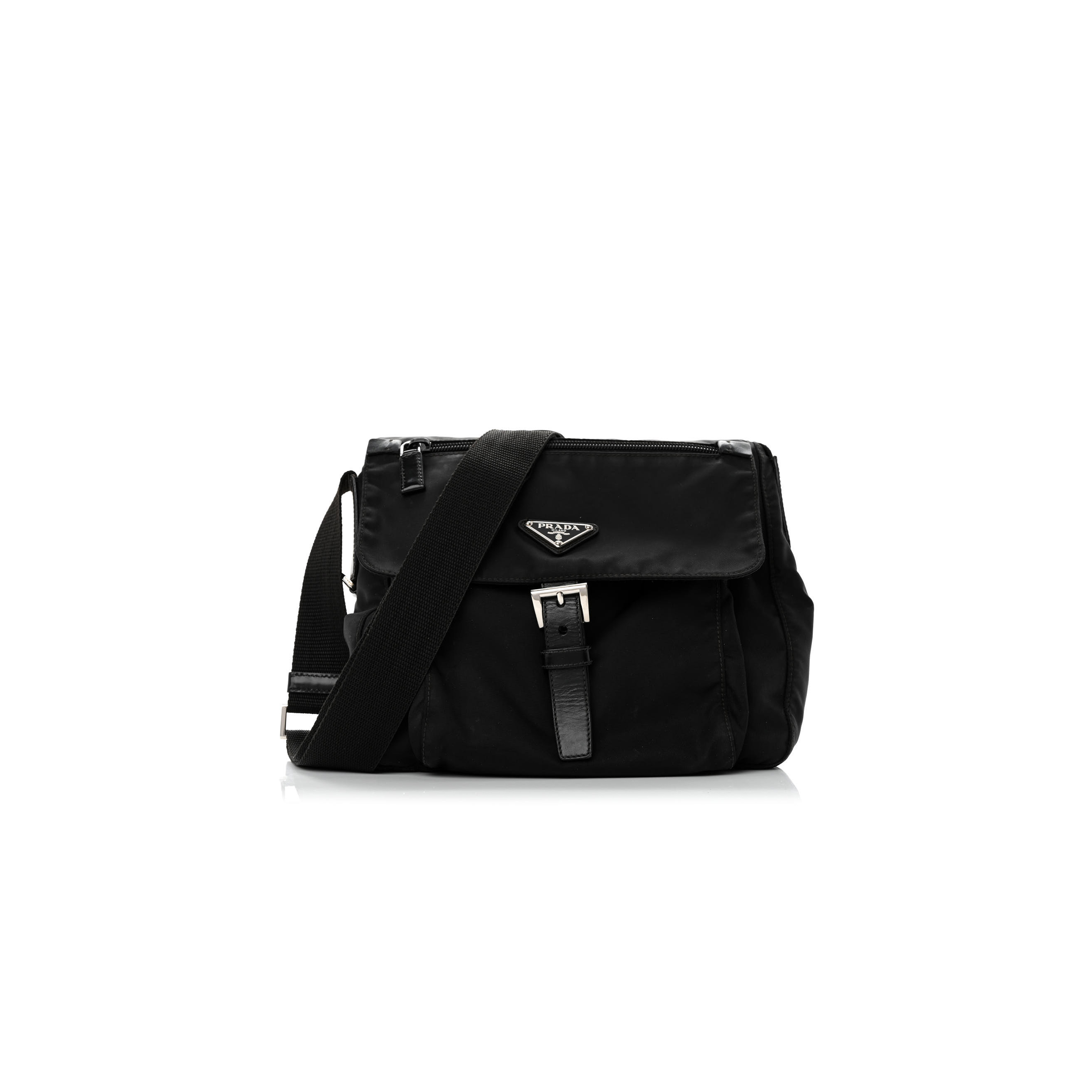 PRADA NYLON VELA MESSENGER BLACK (23*22*10cm) PRADA NYLON VELA MESSENGER BLACK (23*22*10cm)