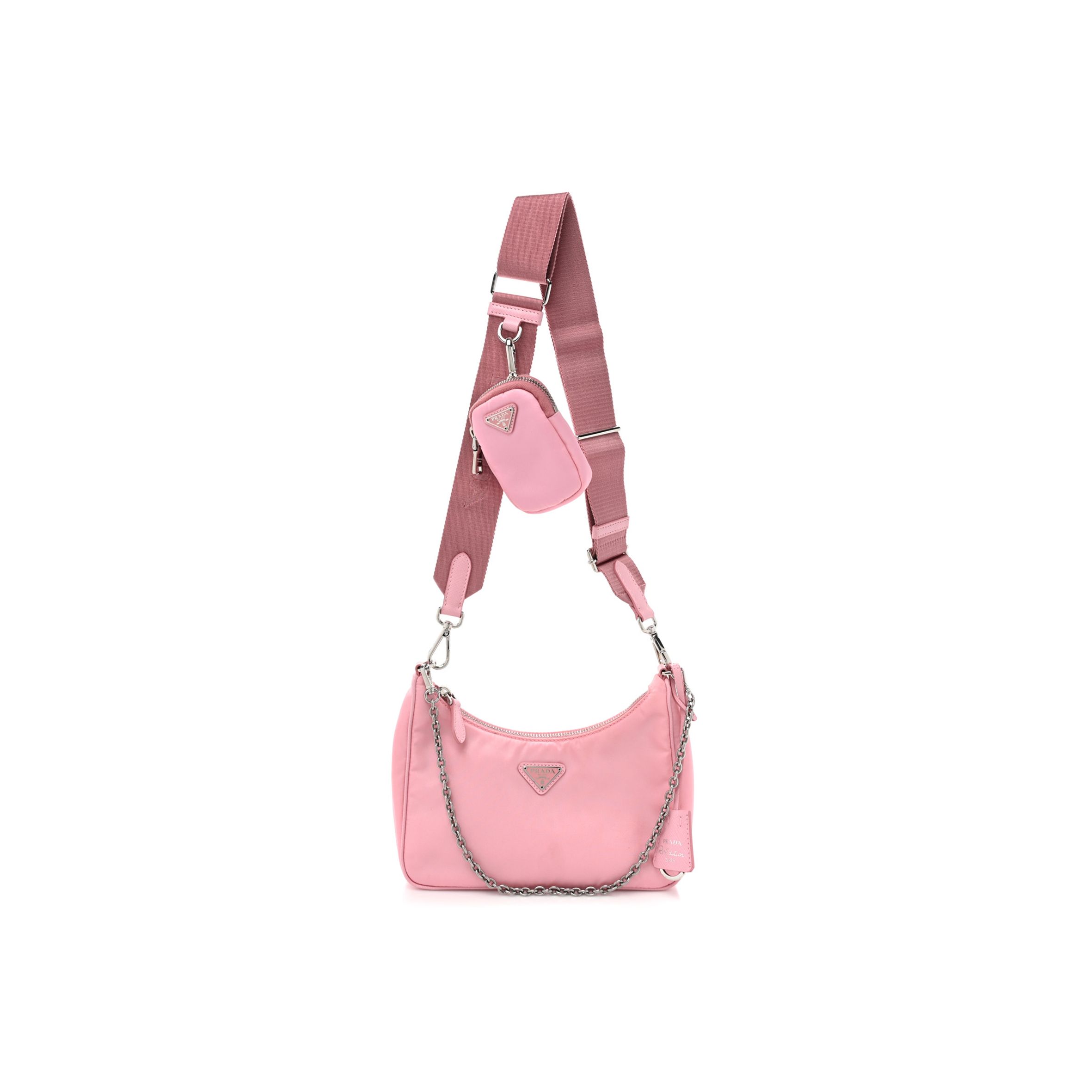 PRADA NYLON RE-EDITION 2005 SHOULDER BAG ROSA (22*12*6cm) PRADA NYLON RE-EDITION 2005 SHOULDER BAG ROSA (22*12*6cm)