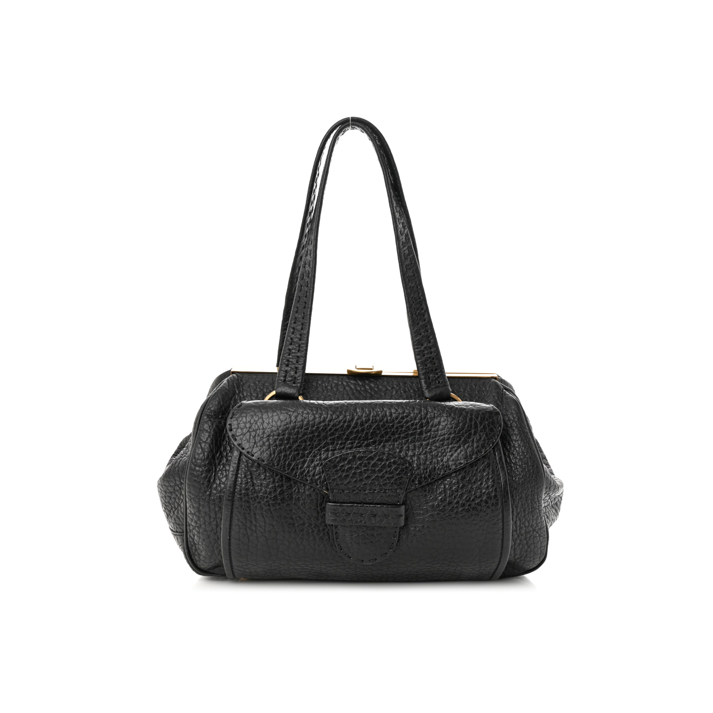 PRADA CERVO BERLINO SATCHEL BLACK (31*20*15cm) PRADA CERVO BERLINO SATCHEL BLACK (31*20*15cm)