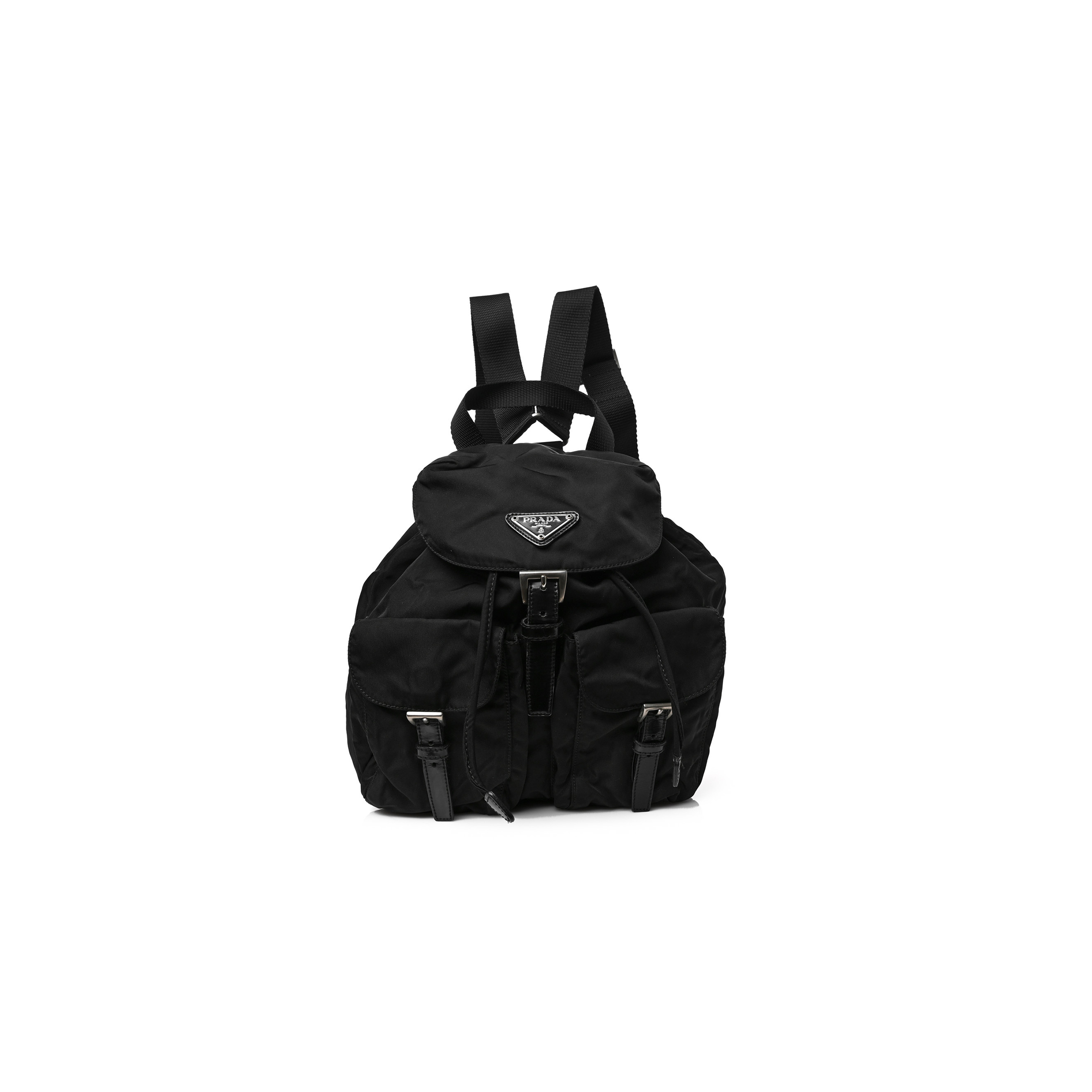 PRADA NYLON VELA MEDIUM BACKPACK BLACK (29*29*14cm) PRADA NYLON VELA MEDIUM BACKPACK BLACK (29*29*14cm)
