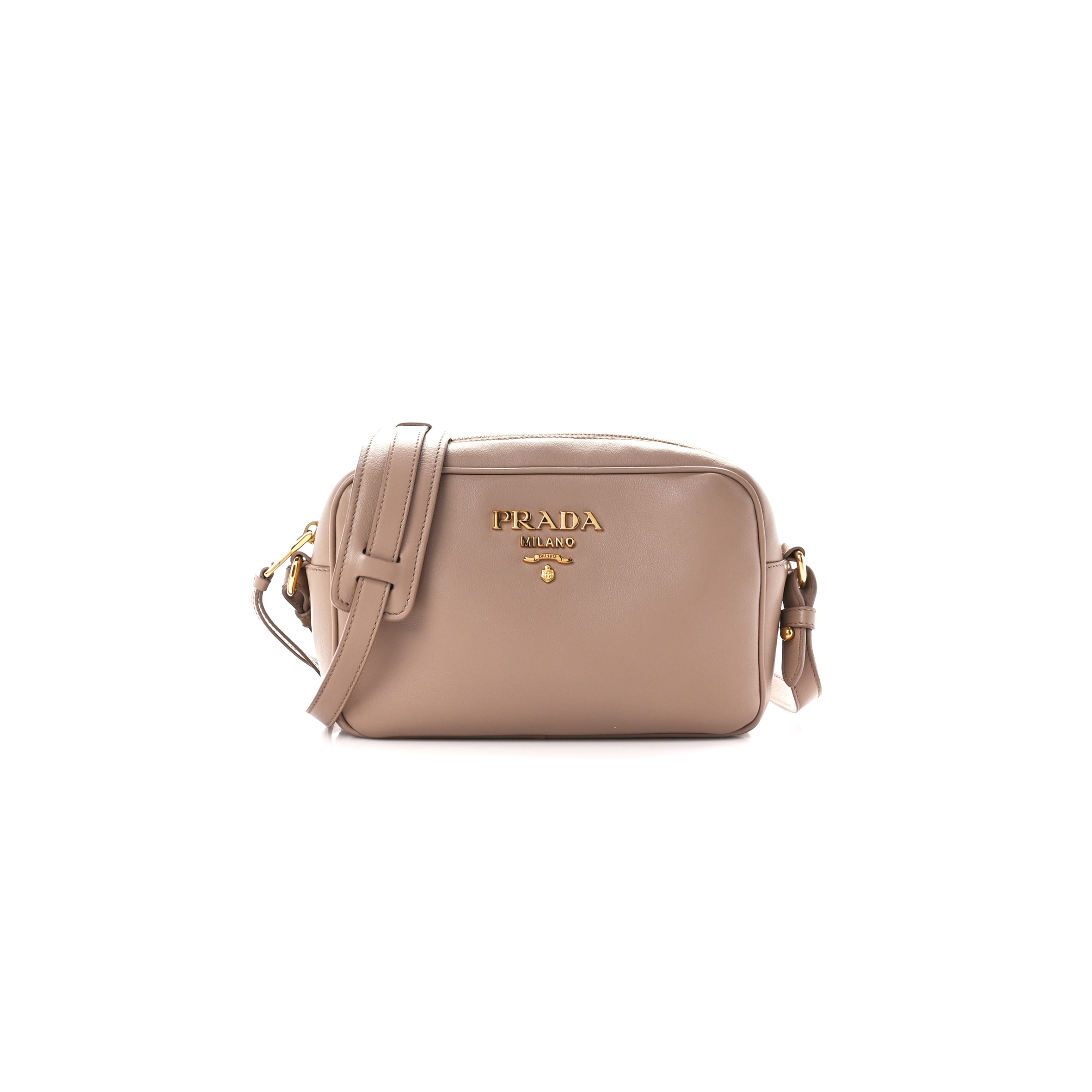 PRADA VITELLO PHENIX CAMERA BAG CAMMEO (22*13*7cm) PRADA VITELLO PHENIX CAMERA BAG CAMMEO (22*13*7cm)