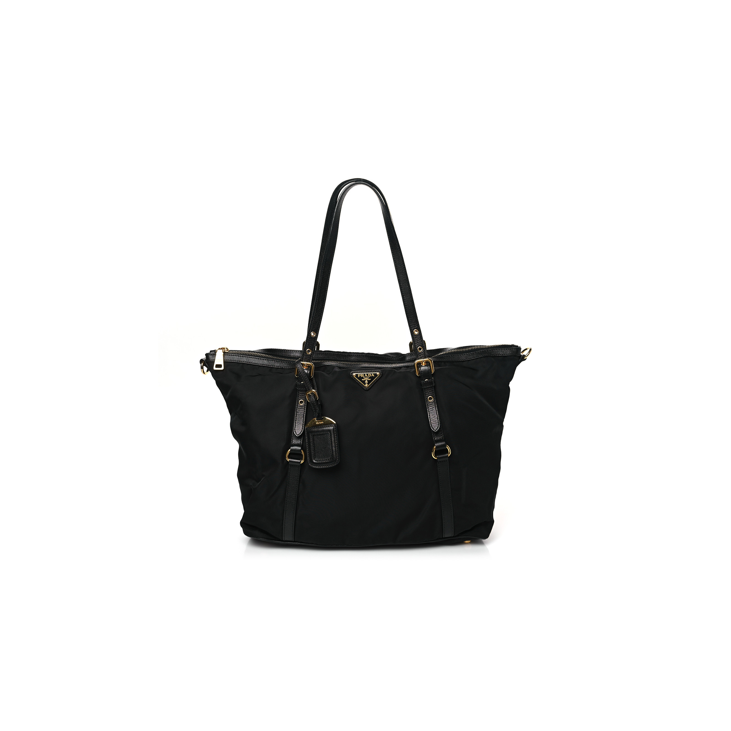 PRADA SAFFIANO TESSUTO NYLON SHOPPING TOTE BLACK (36*30*14cm) PRADA SAFFIANO TESSUTO NYLON SHOPPING TOTE BLACK (36*30*14cm)