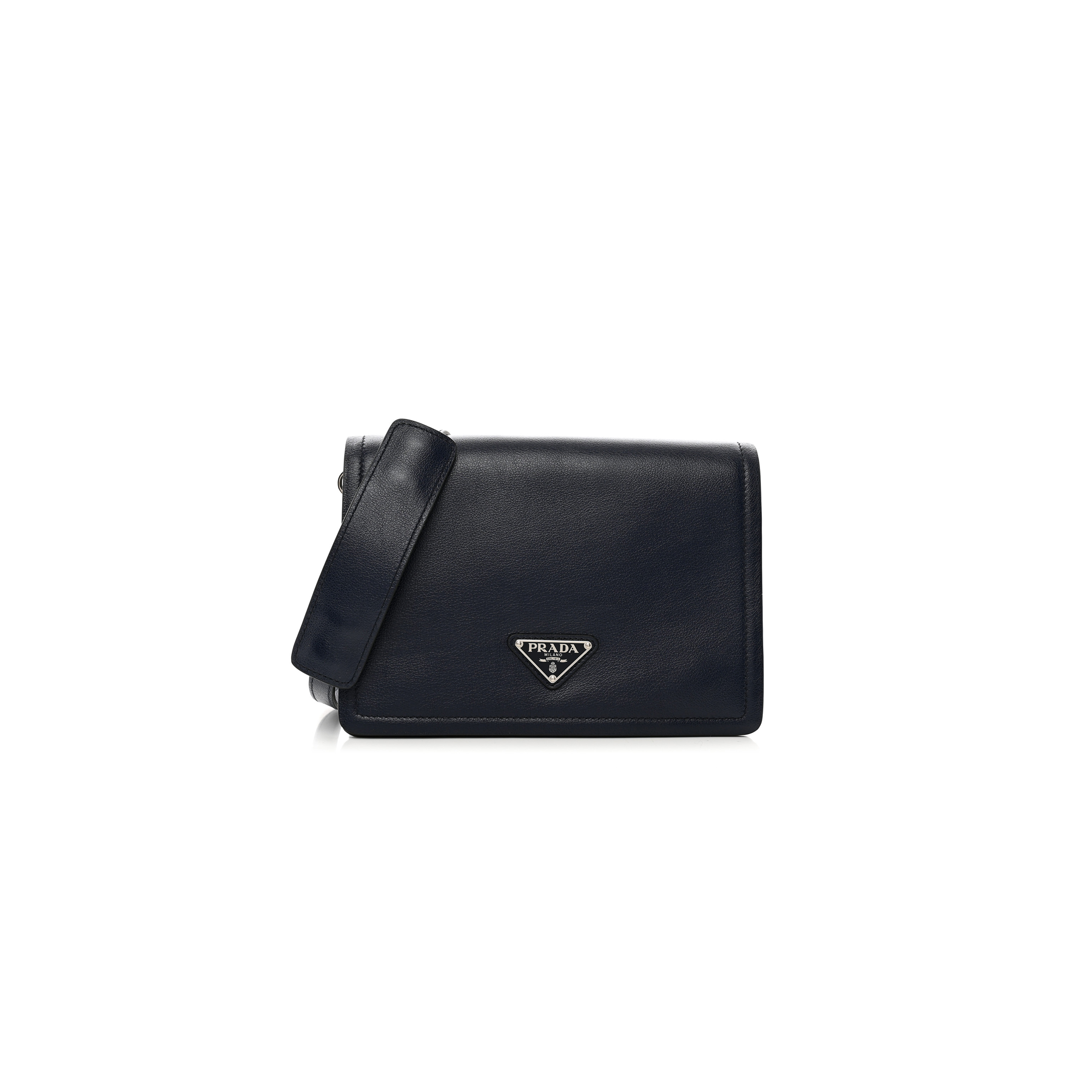 PRADA GLACE CALF SHOULDER BAG BALTICO (23*16*10cm) PRADA GLACE CALF SHOULDER BAG BALTICO (23*16*10cm)