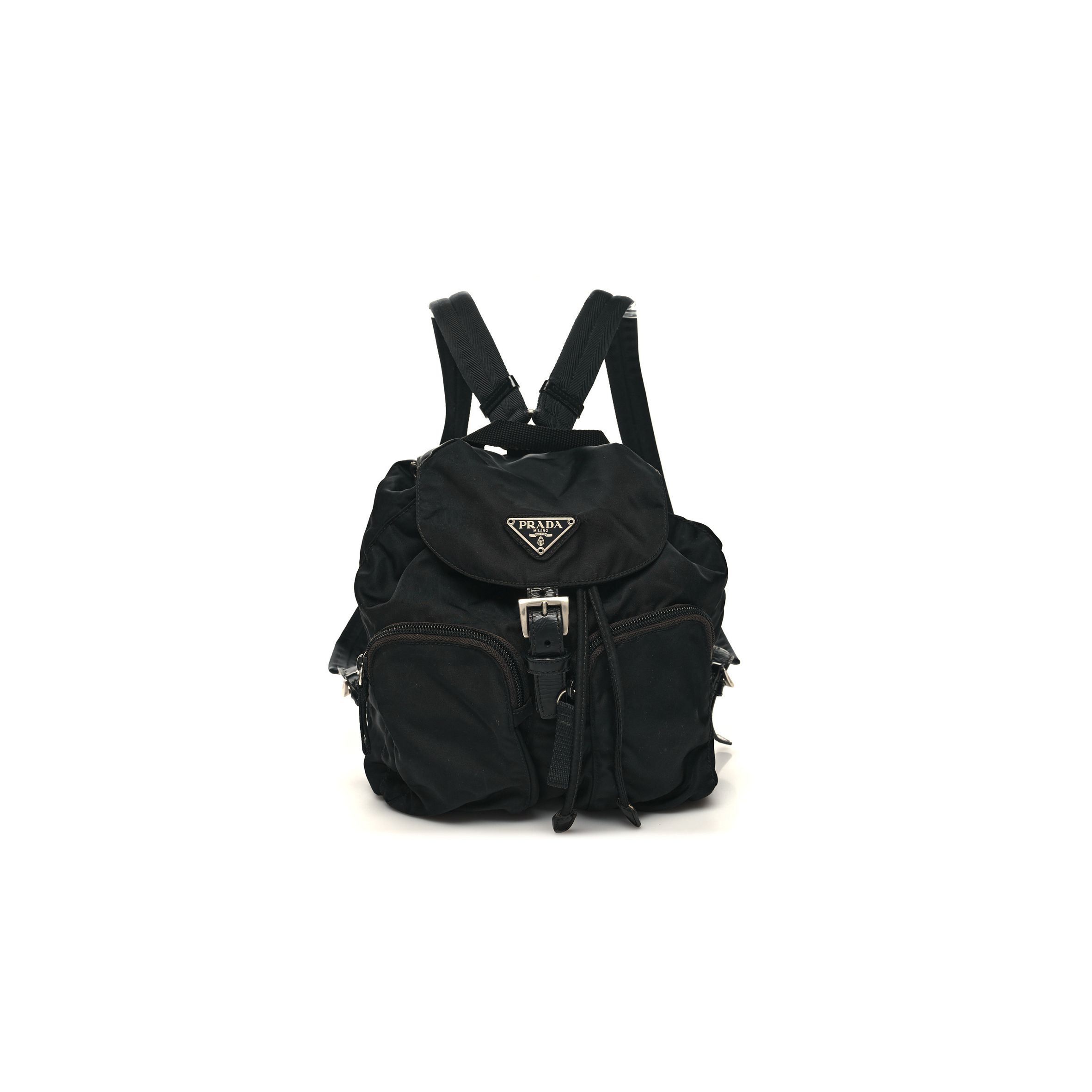 PRADA NYLON VELA SMALL BACKPACK BLACK (25*24*12cm) PRADA NYLON VELA SMALL BACKPACK BLACK (25*24*12cm)