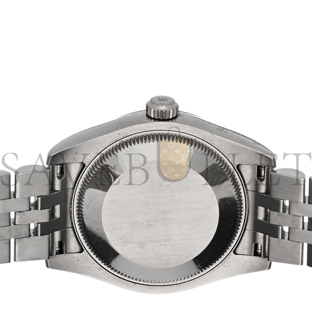 ROLEX STAINLESS STEEL 18K WHITE GOLD DIAMOND MOTHER OF PEARL 31MM OYSTER PERPETUAL DATEJUST WATCH ROMAN 178274 ROLEX STAINLESS STEEL 18K WHITE GOLD DIAMOND MOTHER OF PEARL 31MM OYSTER PERPETUAL DATEJUST WATCH ROMAN 178274