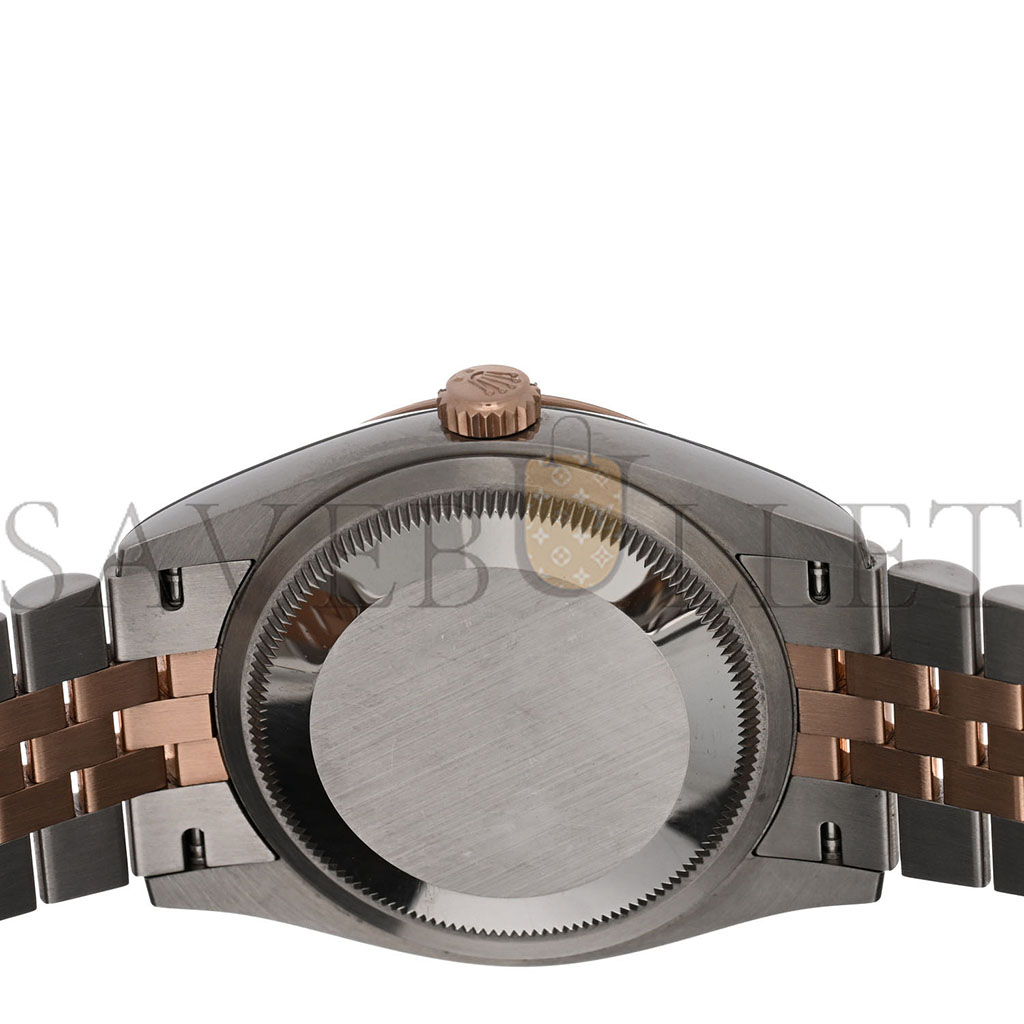 ROLEX STAINLESS STEEL 18K EVEROSE GOLD 36MM OYSTER PERPETUAL DATEJUST WATCH SILVER FLUTED 126231 ROLEX STAINLESS STEEL 18K EVEROSE GOLD 36MM OYSTER PERPETUAL DATEJUST WATCH SILVER FLUTED 126231