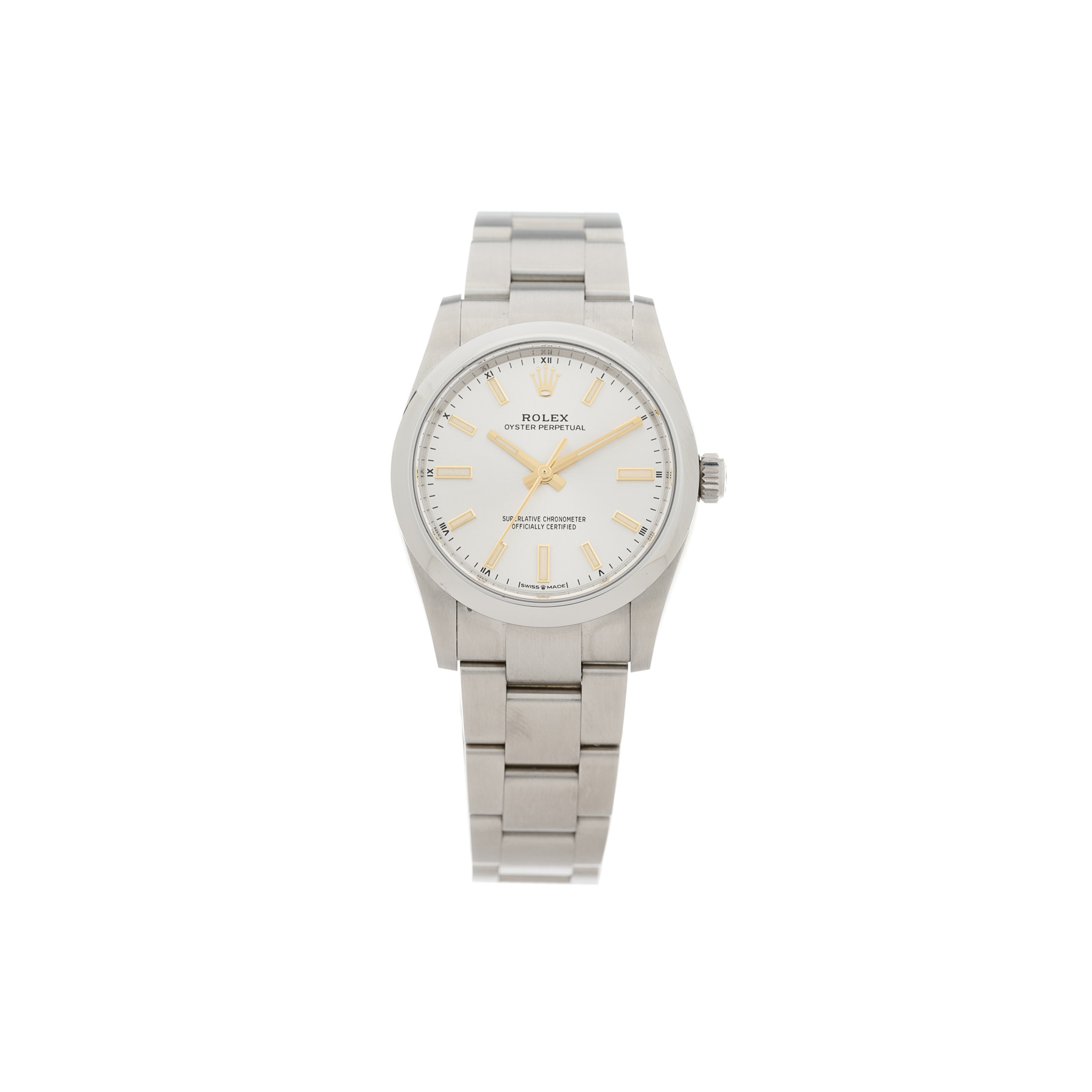 ROLEX STAINLESS STEEL 34MM OYSTER PERPETUAL WATCH SILVER 124200 ROLEX STAINLESS STEEL 34MM OYSTER PERPETUAL WATCH SILVER 124200