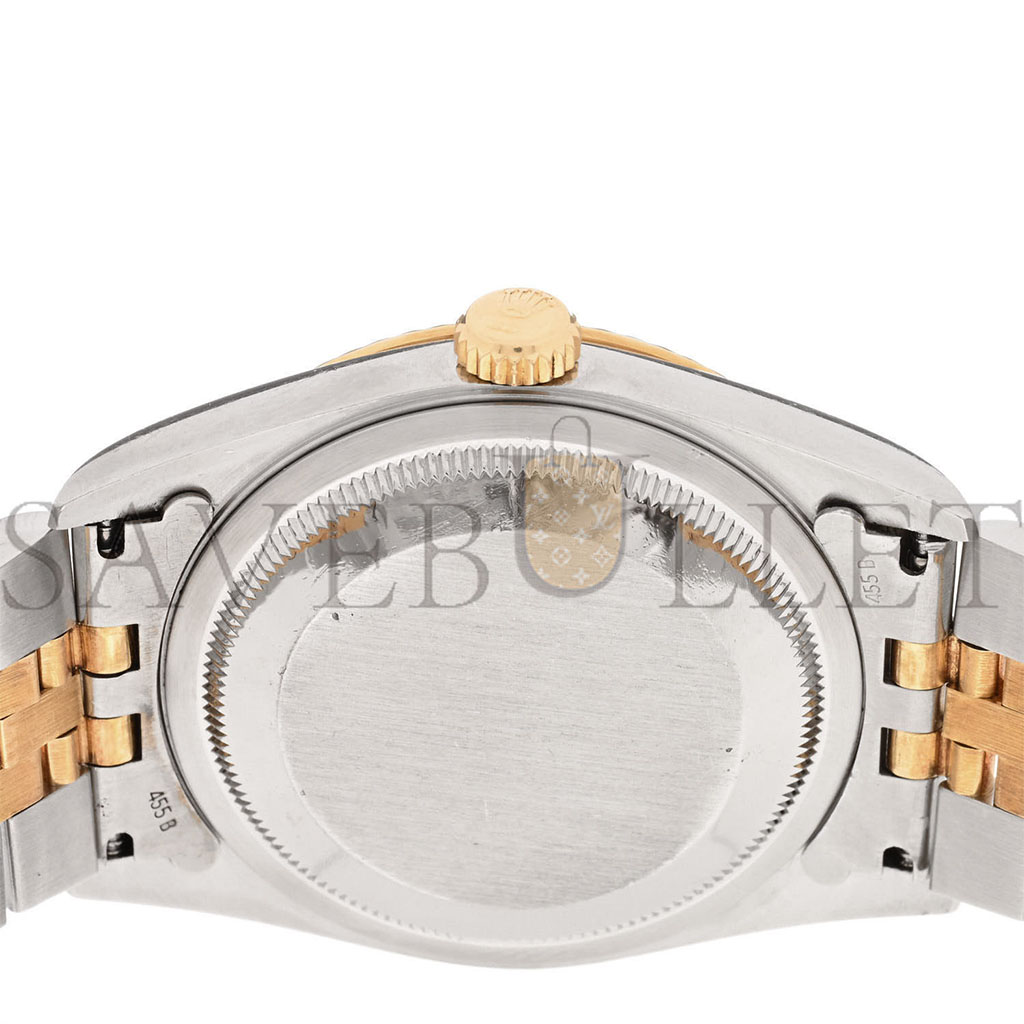 ROLEX STAINLESS STEEL 18K YELLOW GOLD DIAMOND 36MM OYSTER PERPETUAL DATEJUST WATCH CHAMPAGNE JUBILEE 16233 ROLEX STAINLESS STEEL 18K YELLOW GOLD DIAMOND 36MM OYSTER PERPETUAL DATEJUST WATCH CHAMPAGNE JUBILEE 16233