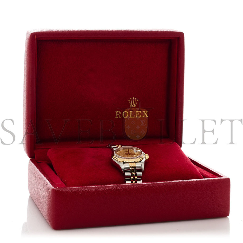 ROLEX STAINLESS STEEL 18K YELLOW GOLD DIAMOND 26MM OYSTER PERPETUAL DATEJUST WATCH CHAMPAGNE JUBILEE 69173 ROLEX STAINLESS STEEL 18K YELLOW GOLD DIAMOND 26MM OYSTER PERPETUAL DATEJUST WATCH CHAMPAGNE JUBILEE 69173