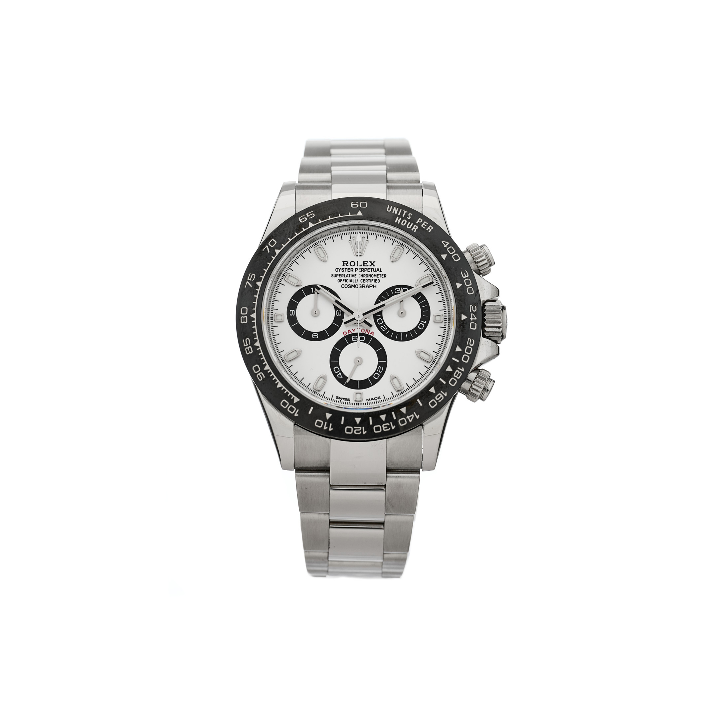 ROLEX STAINLESS STEEL 40MM OYSTER PERPETUAL COSMOGRAPH DAYTONA "PANDA" WATCH WHITE 116500LN ROLEX STAINLESS STEEL 40MM OYSTER PERPETUAL COSMOGRAPH DAYTONA "PANDA" WATCH WHITE 116500LN