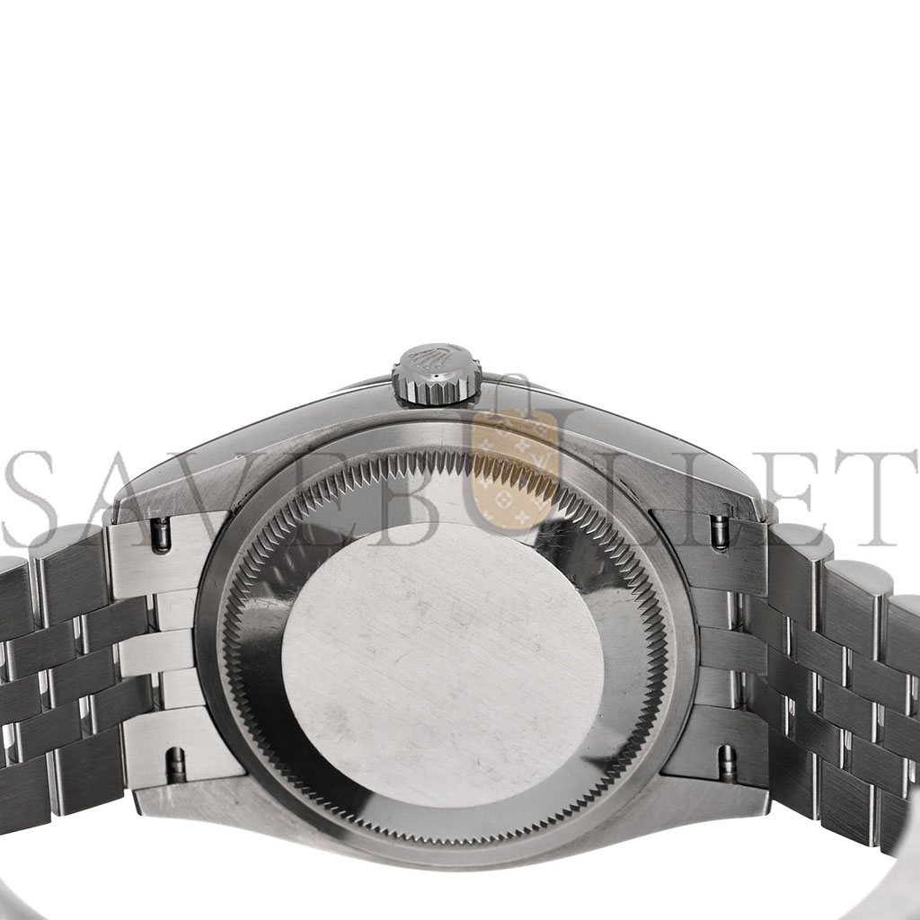 ROLEX STAINLESS STEEL 36MM OYSTER PERPETUAL DATEJUST WATCH BRIGHT BLACK 126200 ROLEX STAINLESS STEEL 36MM OYSTER PERPETUAL DATEJUST WATCH BRIGHT BLACK 126200