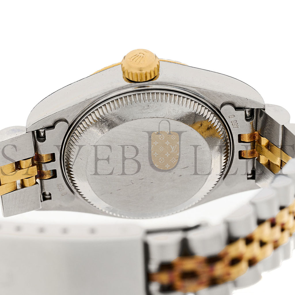ROLEX STAINLESS STEEL 18K YELLOW GOLD 26MM OYSTER PERPETUAL DATEJUST WATCH BLACK 69173 ROLEX STAINLESS STEEL 18K YELLOW GOLD 26MM OYSTER PERPETUAL DATEJUST WATCH BLACK 69173