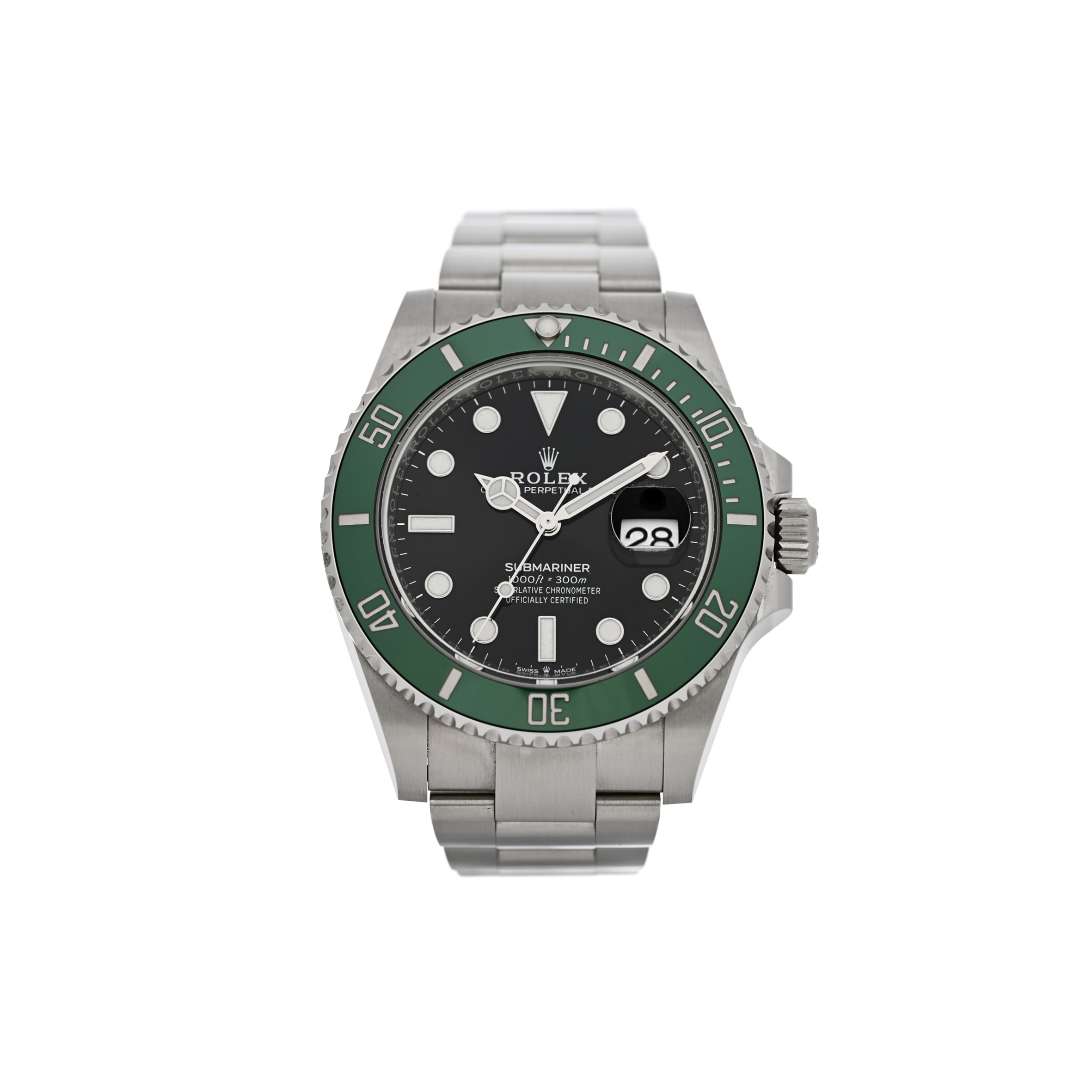 ROLEX STAINLESS STEEL 41MM OYSTER PERPETUAL SUBMARINER DATE "KERMIT" WATCH BLACK 126610LV ROLEX STAINLESS STEEL 41MM OYSTER PERPETUAL SUBMARINER DATE "KERMIT" WATCH BLACK 126610LV
