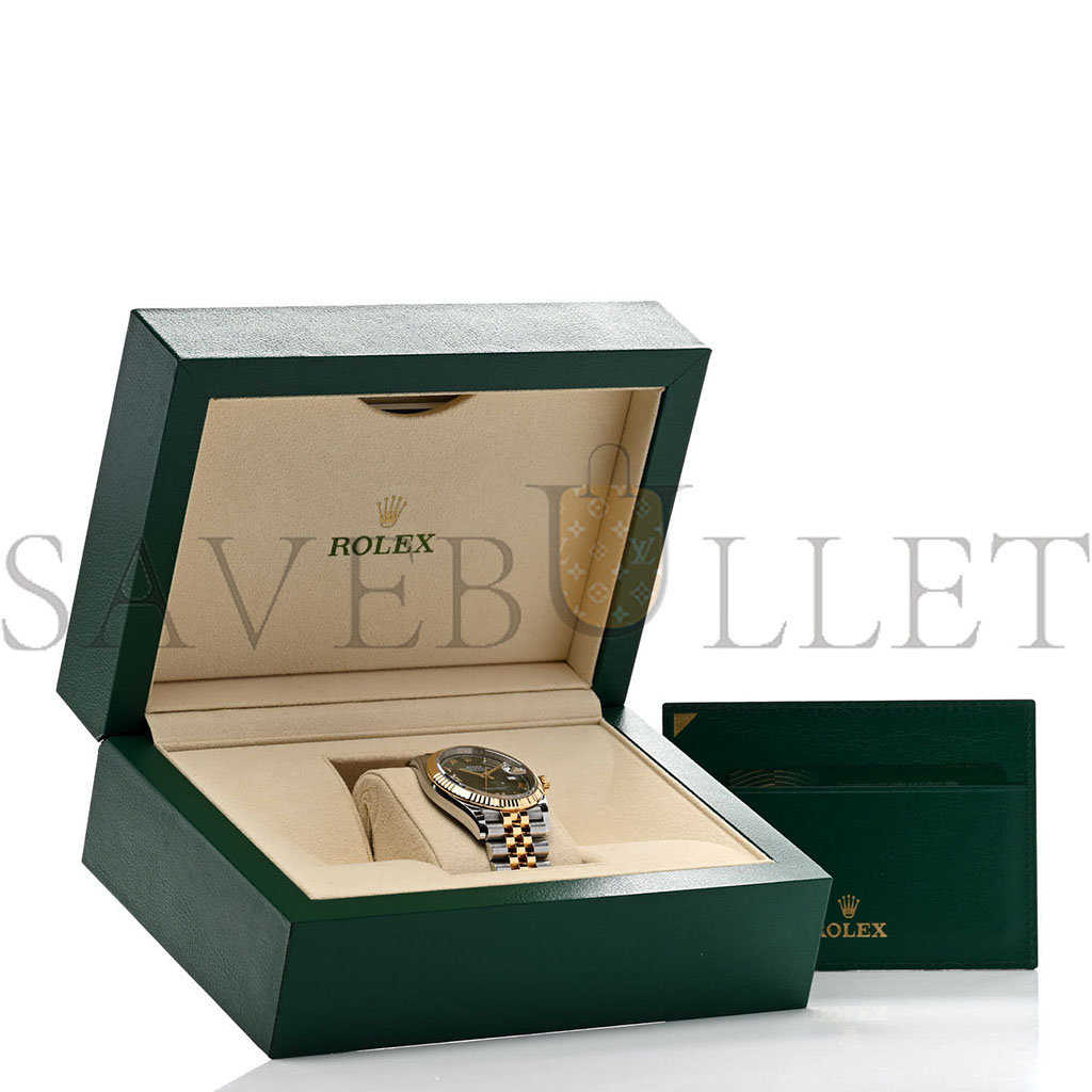 ROLEX STAINLESS STEEL 18K YELLOW GOLD DIAMOND 36MM OYSTER PERPETUAL DATEJUST WATCH OLIVE GREEN ROMAN 126233 ROLEX STAINLESS STEEL 18K YELLOW GOLD DIAMOND 36MM OYSTER PERPETUAL DATEJUST WATCH OLIVE GREEN ROMAN 126233