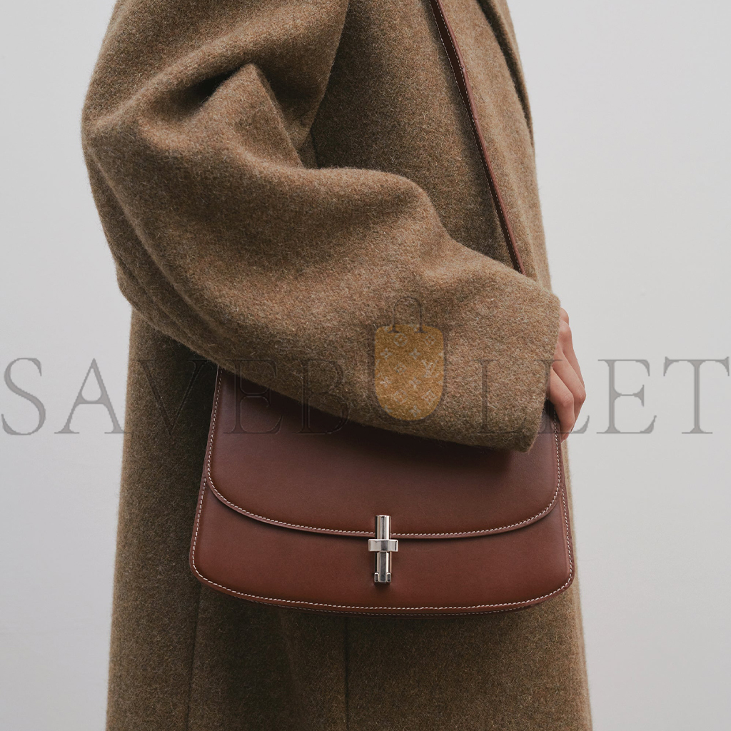 THE ROW SOFIA 10.00 SHOULDER BAG IN LEATHER CHERRY WOOD W1570L60CHYWD (25*18*8cm) THE ROW SOFIA 10.00 SHOULDER BAG IN LEATHER CHERRY WOOD W1570L60CHYWD (25*18*8cm)